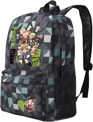 Anime Axis Powers Hetalia Backpack School Bag Rucksack Daypack Bag 19