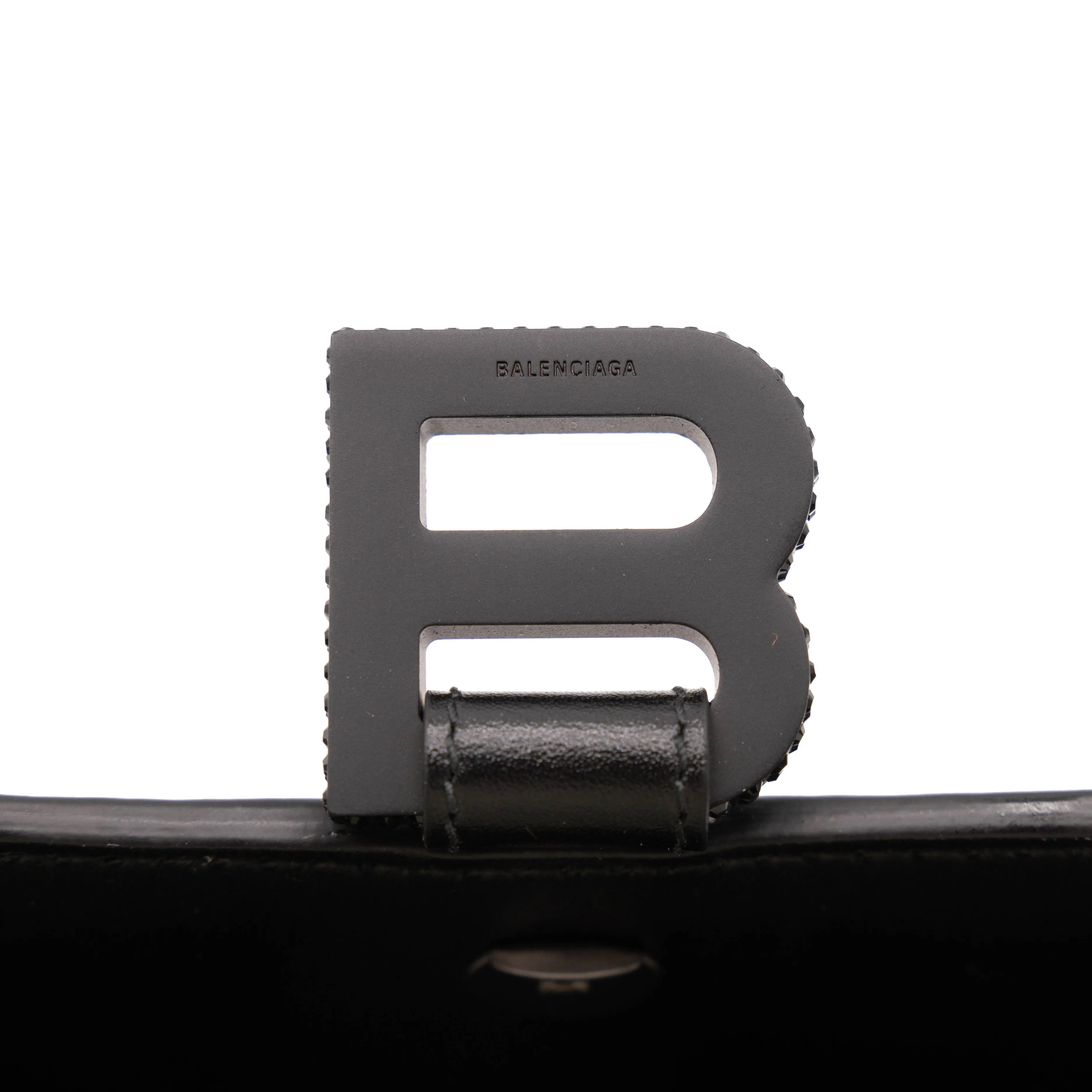 Balenciaga Hourglass Leather Wallet on a Chain