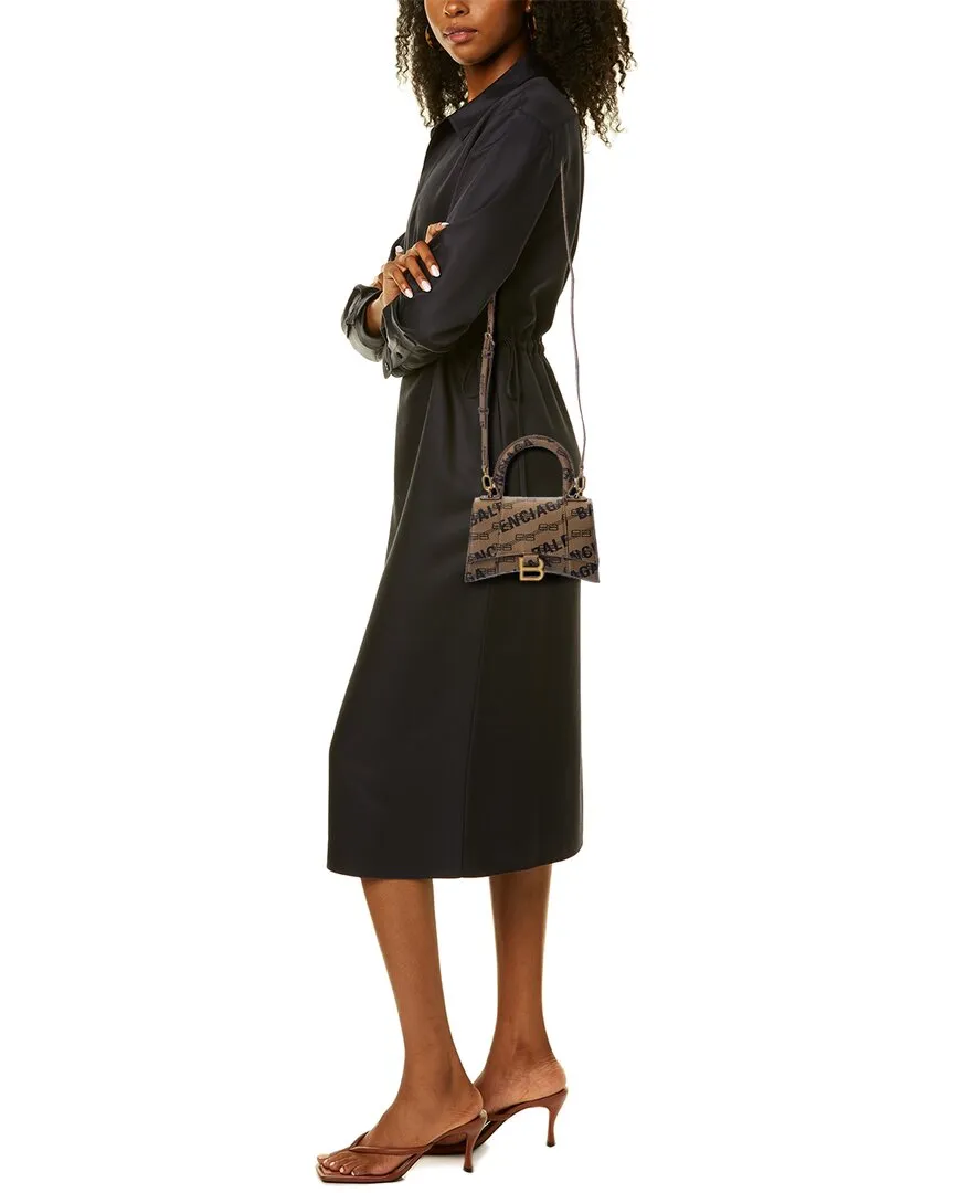 Balenciaga Hourglass XS Coated Canvas Shoulder Bag
