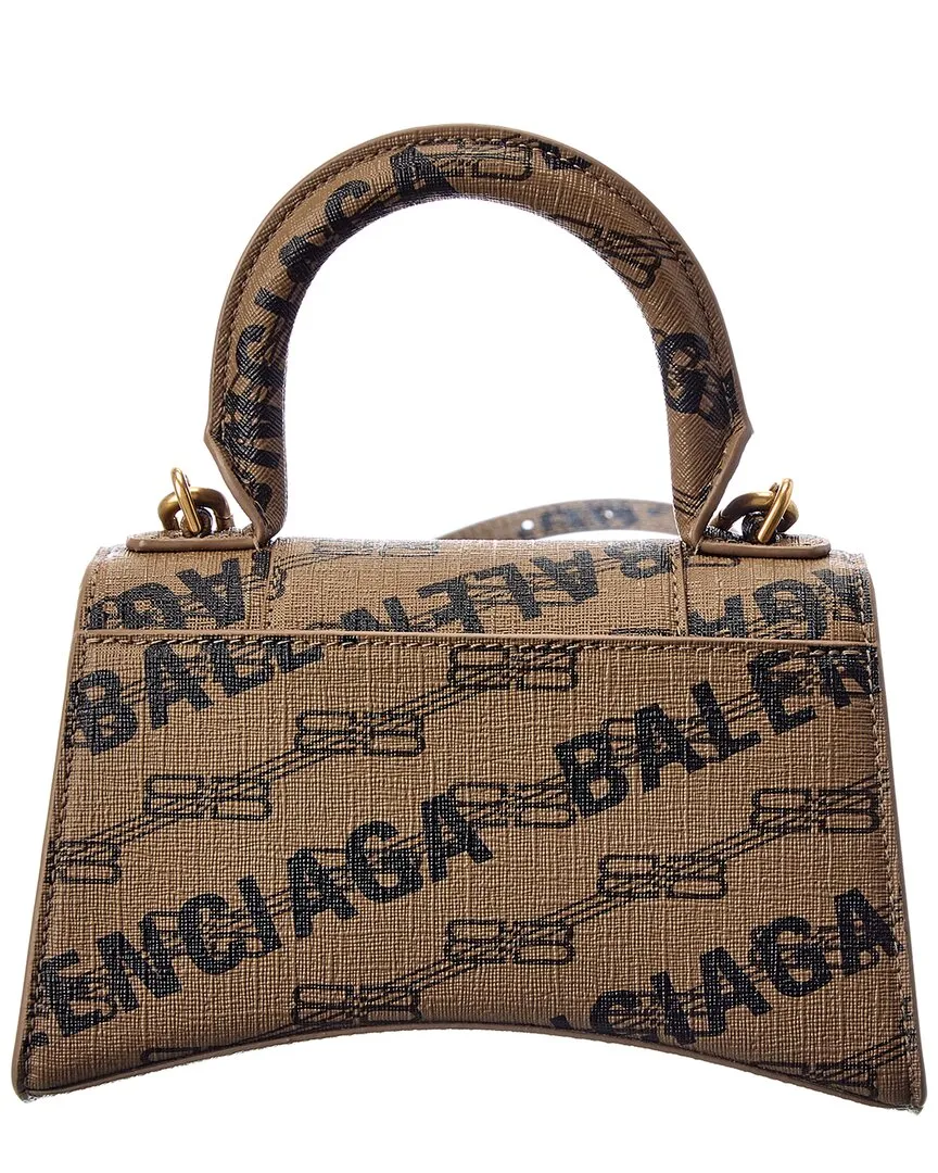 Balenciaga Hourglass XS Coated Canvas Shoulder Bag
