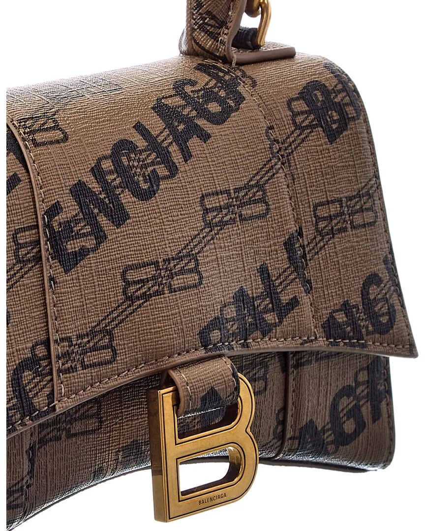 Balenciaga Hourglass XS Coated Canvas Shoulder Bag