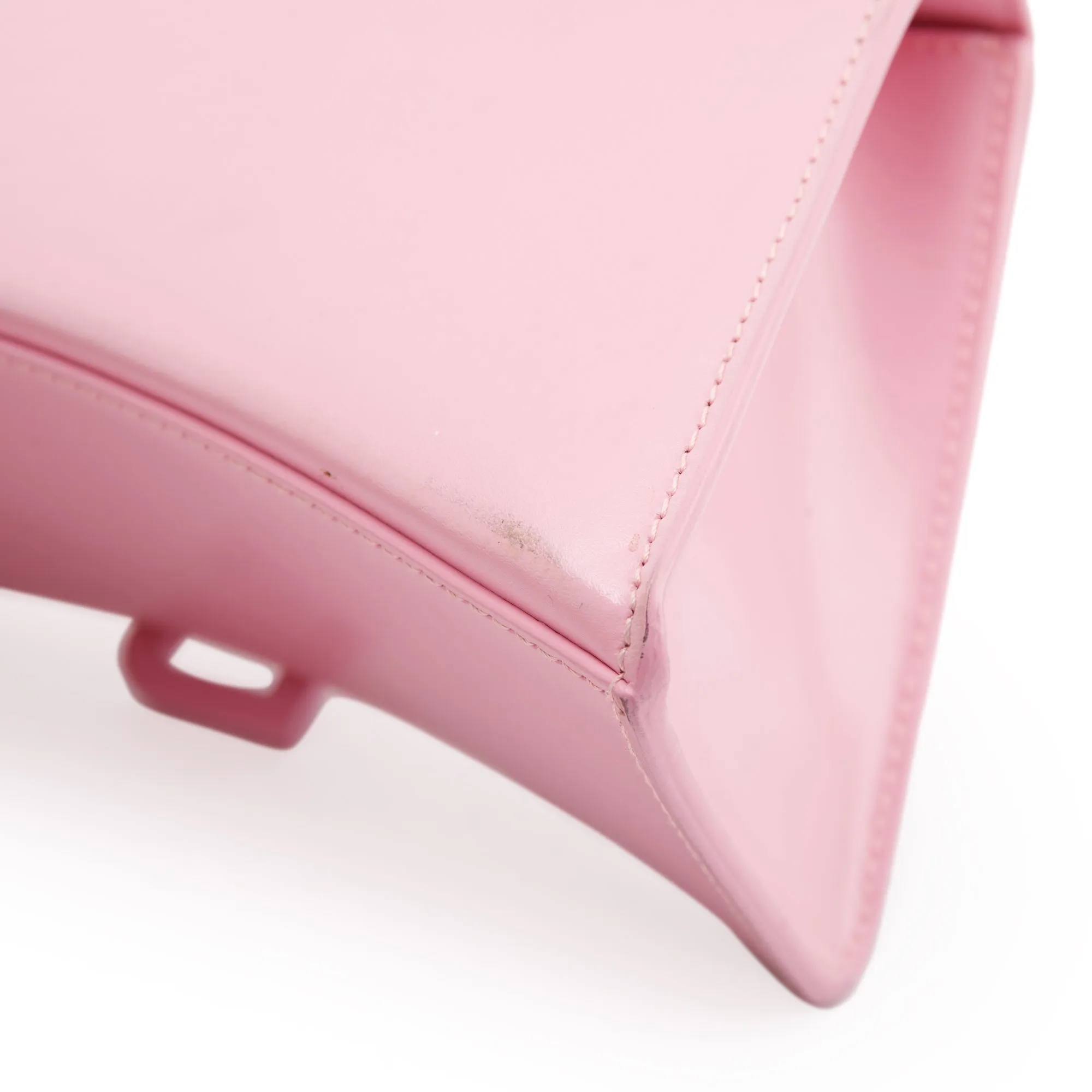 Balenciaga Small Pink Hourglass Top Handle Bag W/ Strap