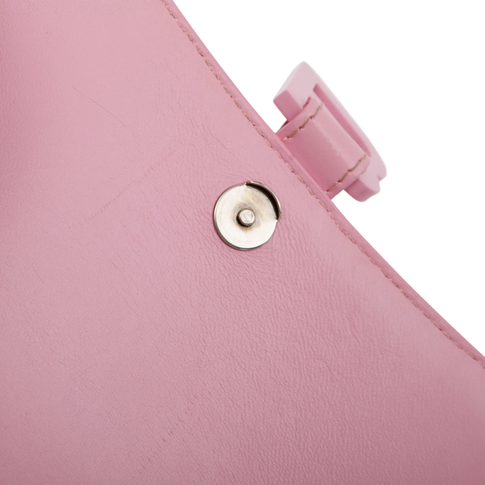 Balenciaga Small Pink Hourglass Top Handle Bag W/ Strap