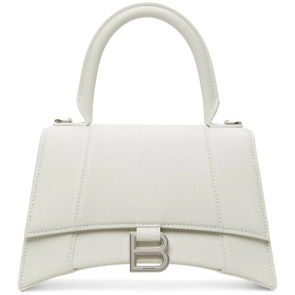 Balenciaga White Small Hourglass Bag