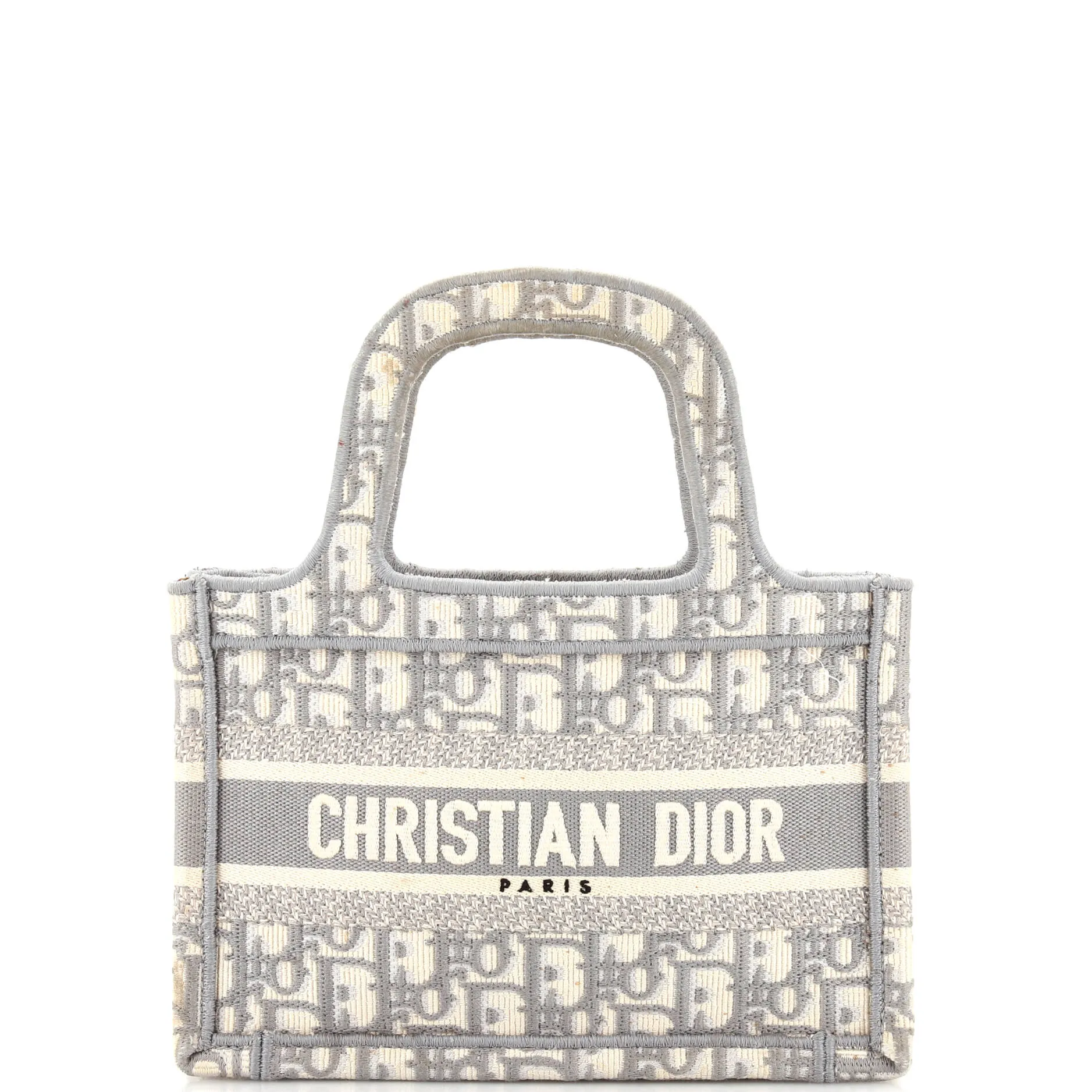 Book Tote Embroidered Canvas Mini