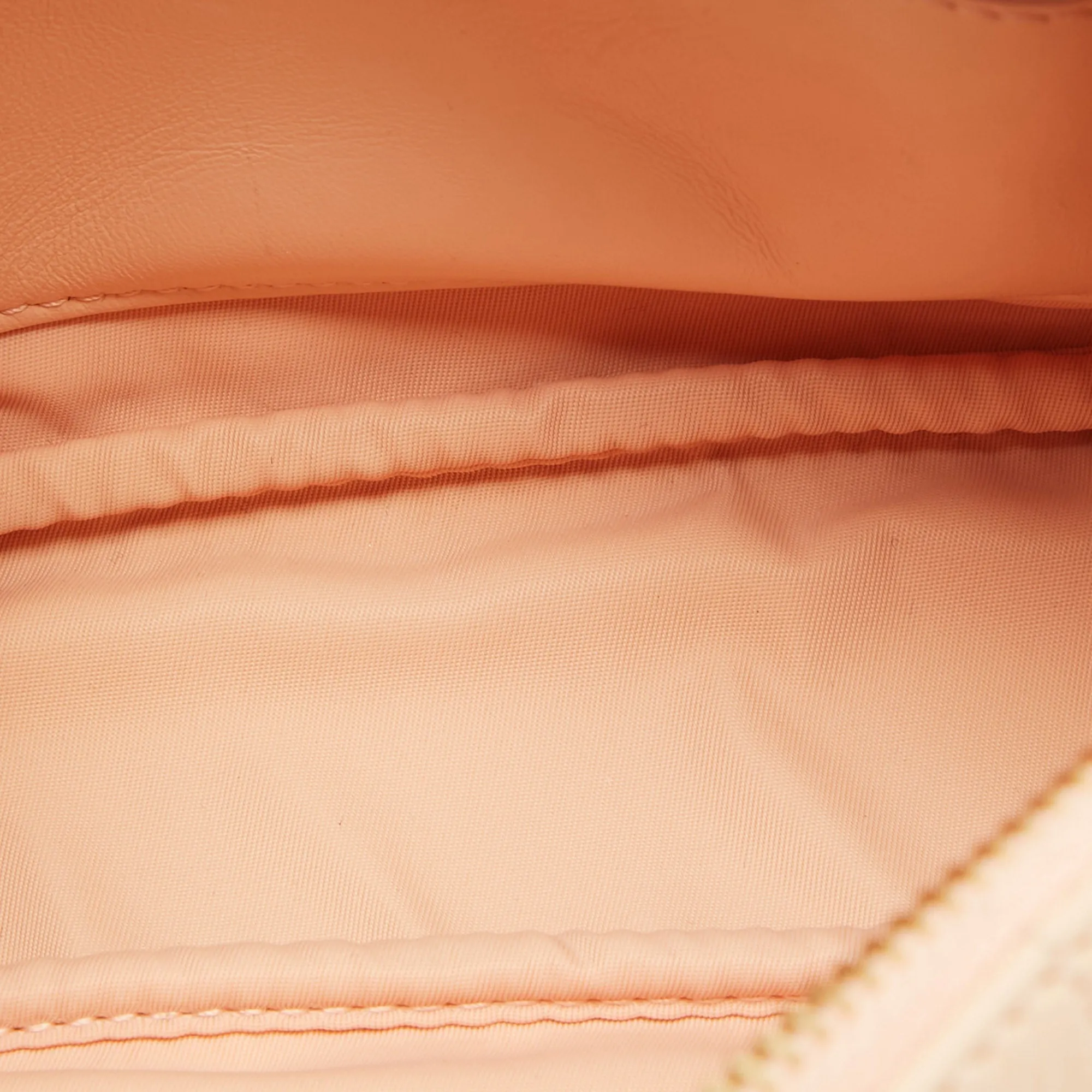 BURBERRY Peach Pink Quilted Leather Mini Lola Camera Bag