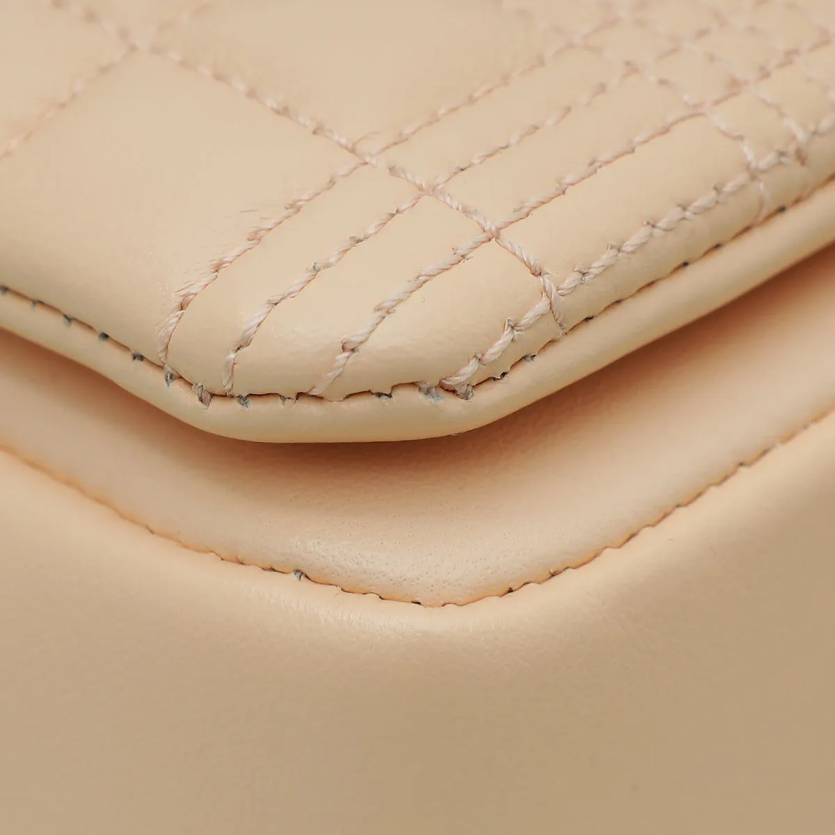 Burberry Peach Pink Quilted Lola Small Chain Bag