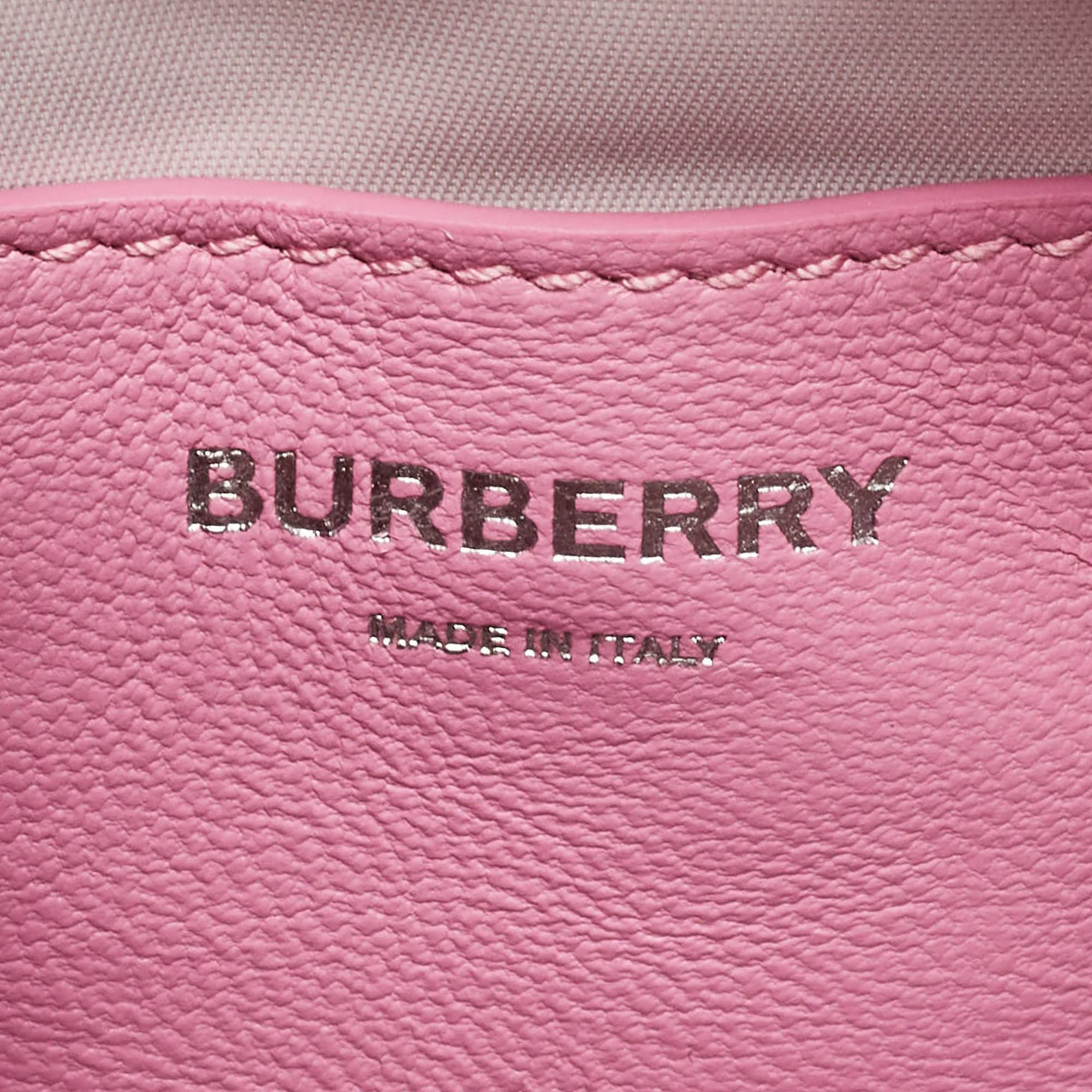 BURBERRY Pink Quilted Leather Mini Lola Camera Bag