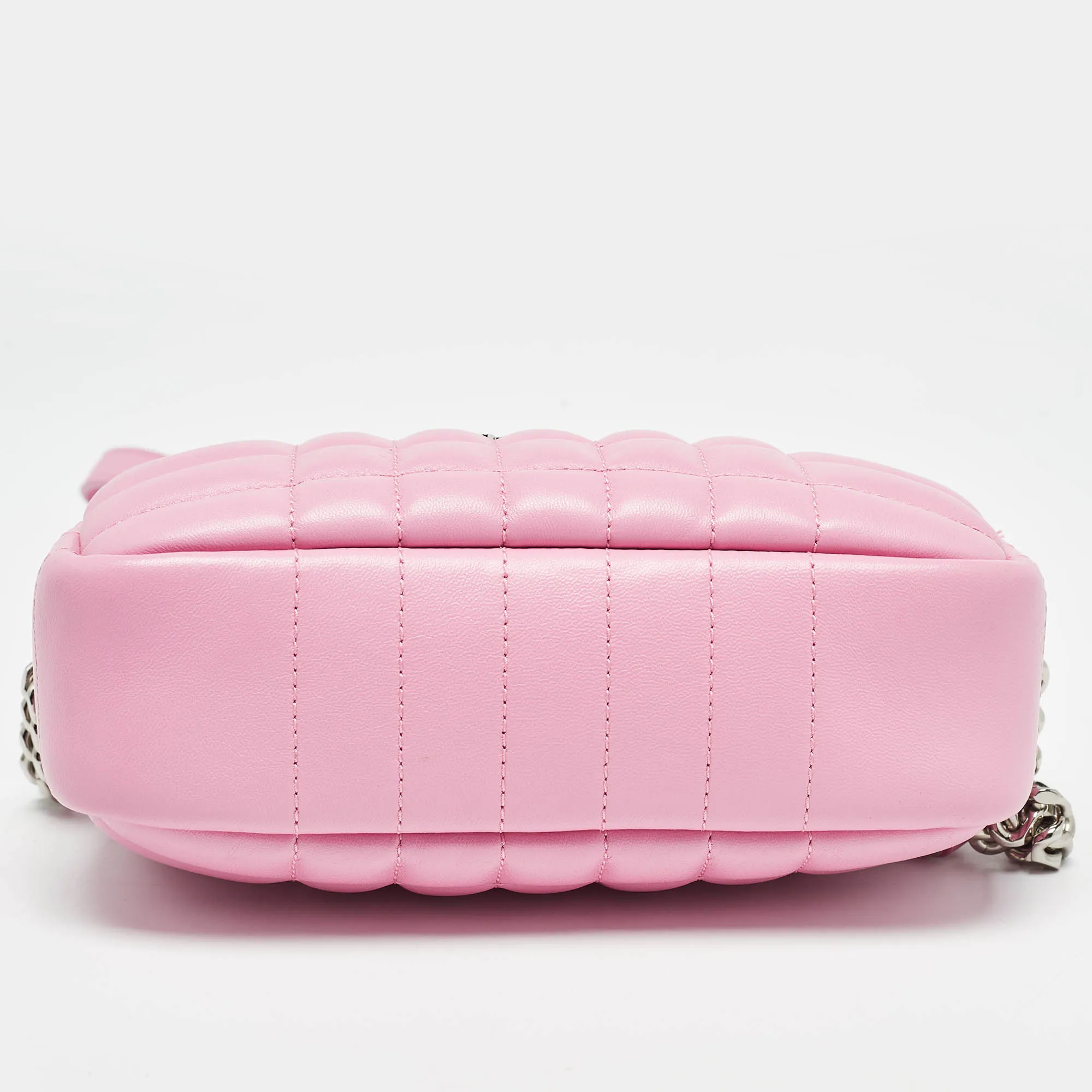 BURBERRY Pink Quilted Leather Mini Lola Camera Bag