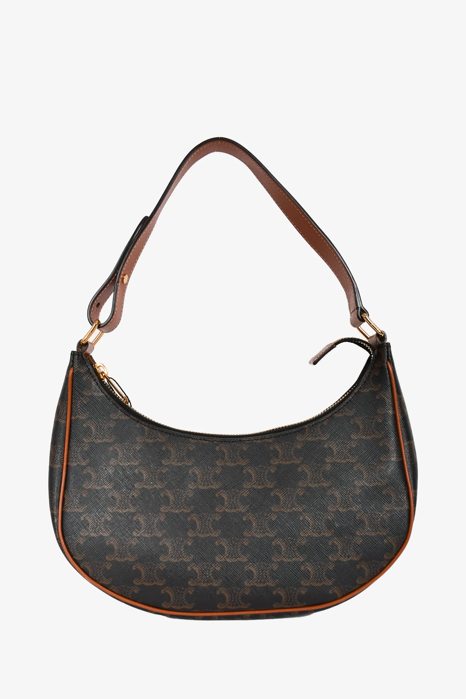 Celine 2022 Brown Triomphe Canvas/Leather Ava Bag