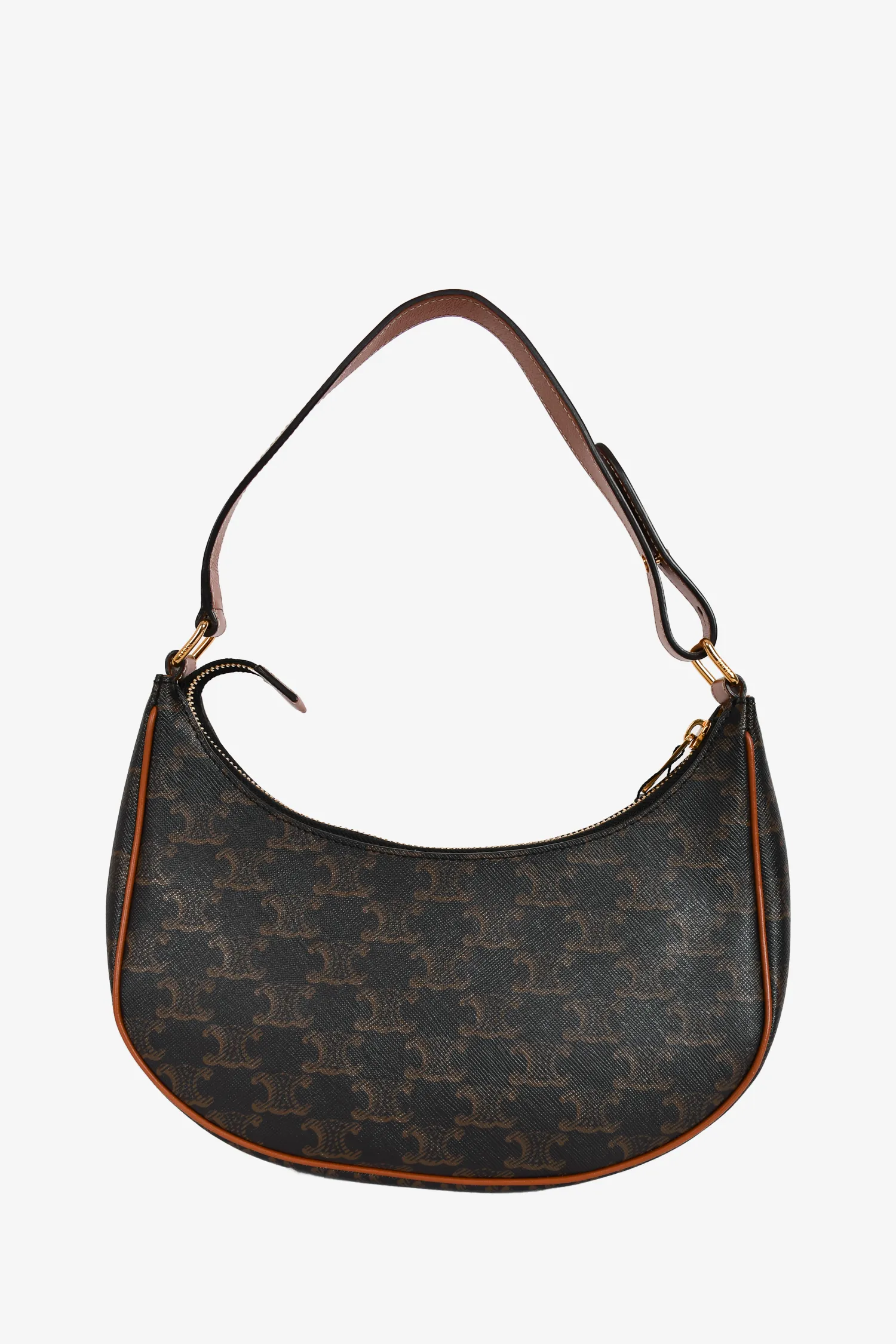 Celine 2022 Brown Triomphe Canvas/Leather Ava Bag