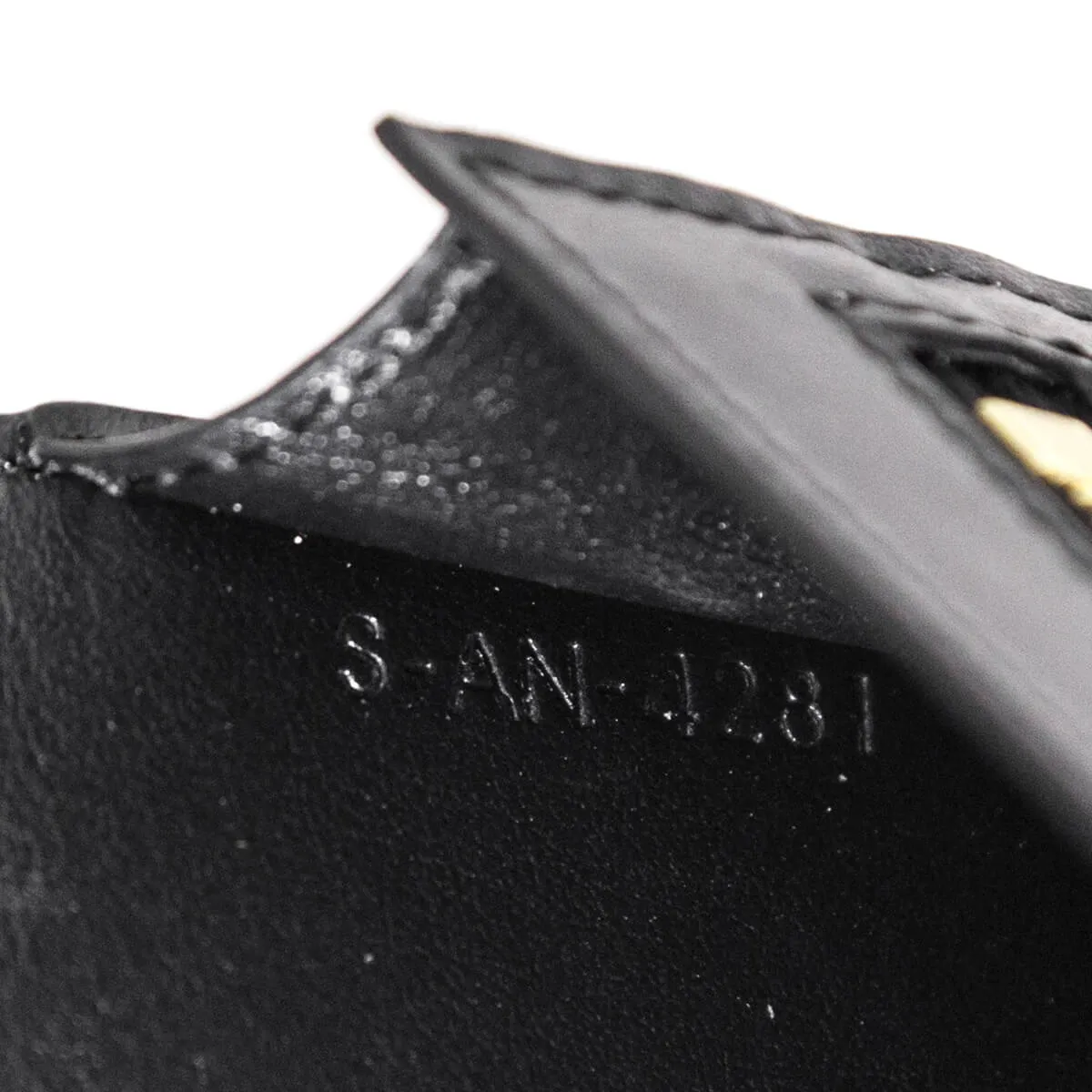 Celine Black Grained Calfskin Medium Multifunction Strap Wallet