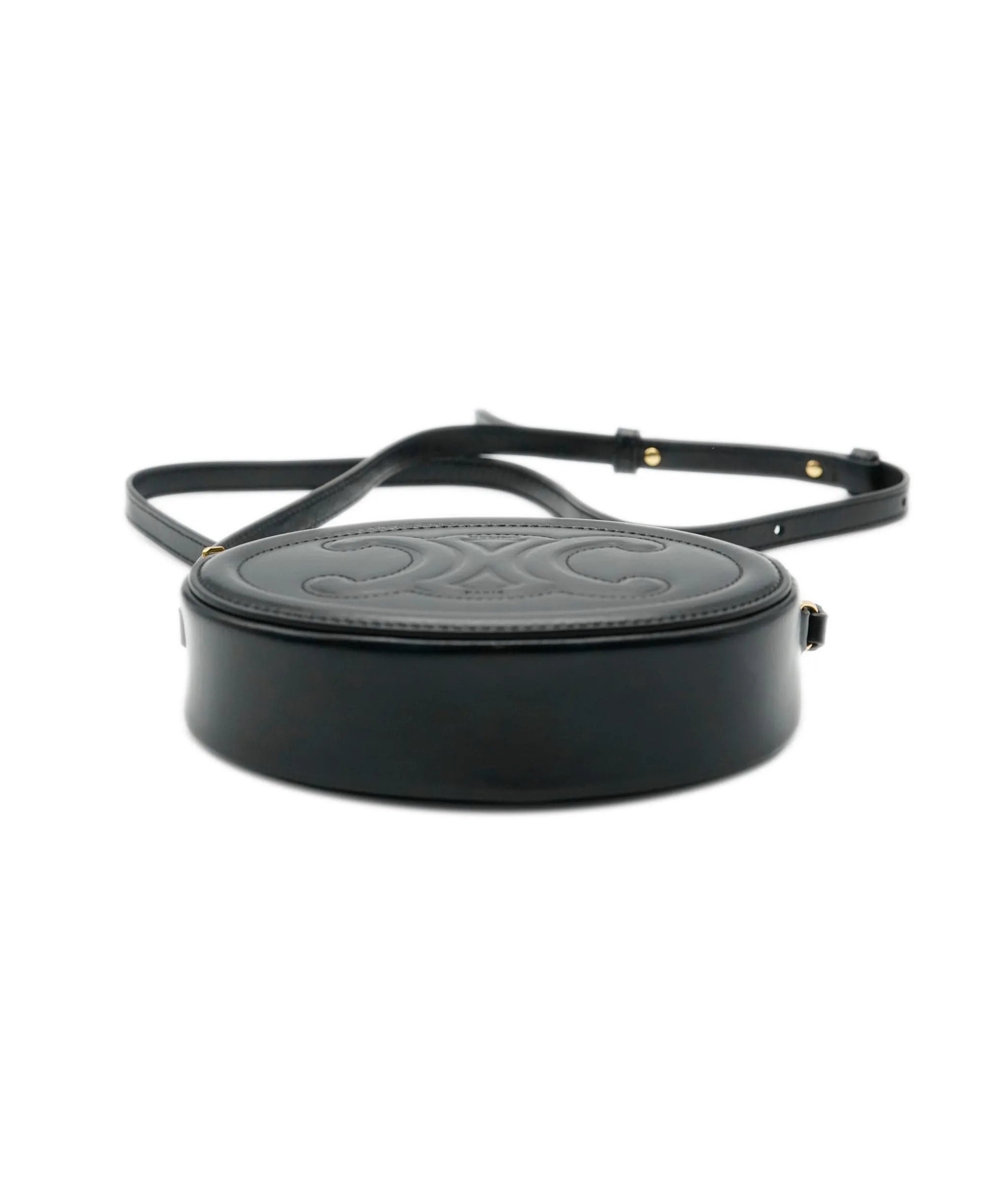 CELINE Crossbody Oval Purse Cuir Triomphe in smooth calfskin ASL10454