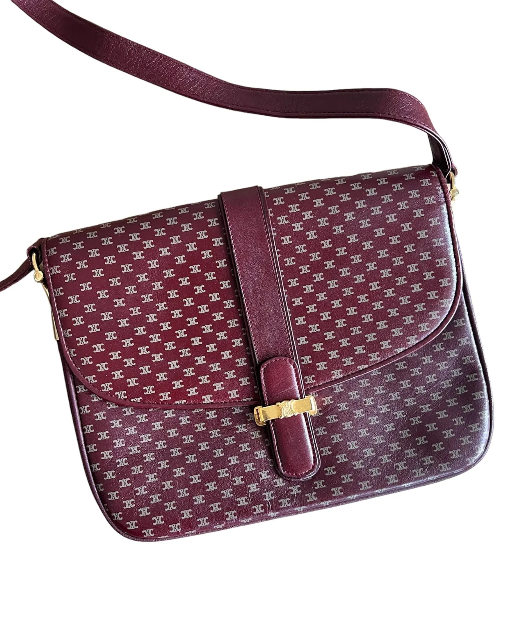 Celine Macdama Leather Vintage Shoulder Bag PXL2531