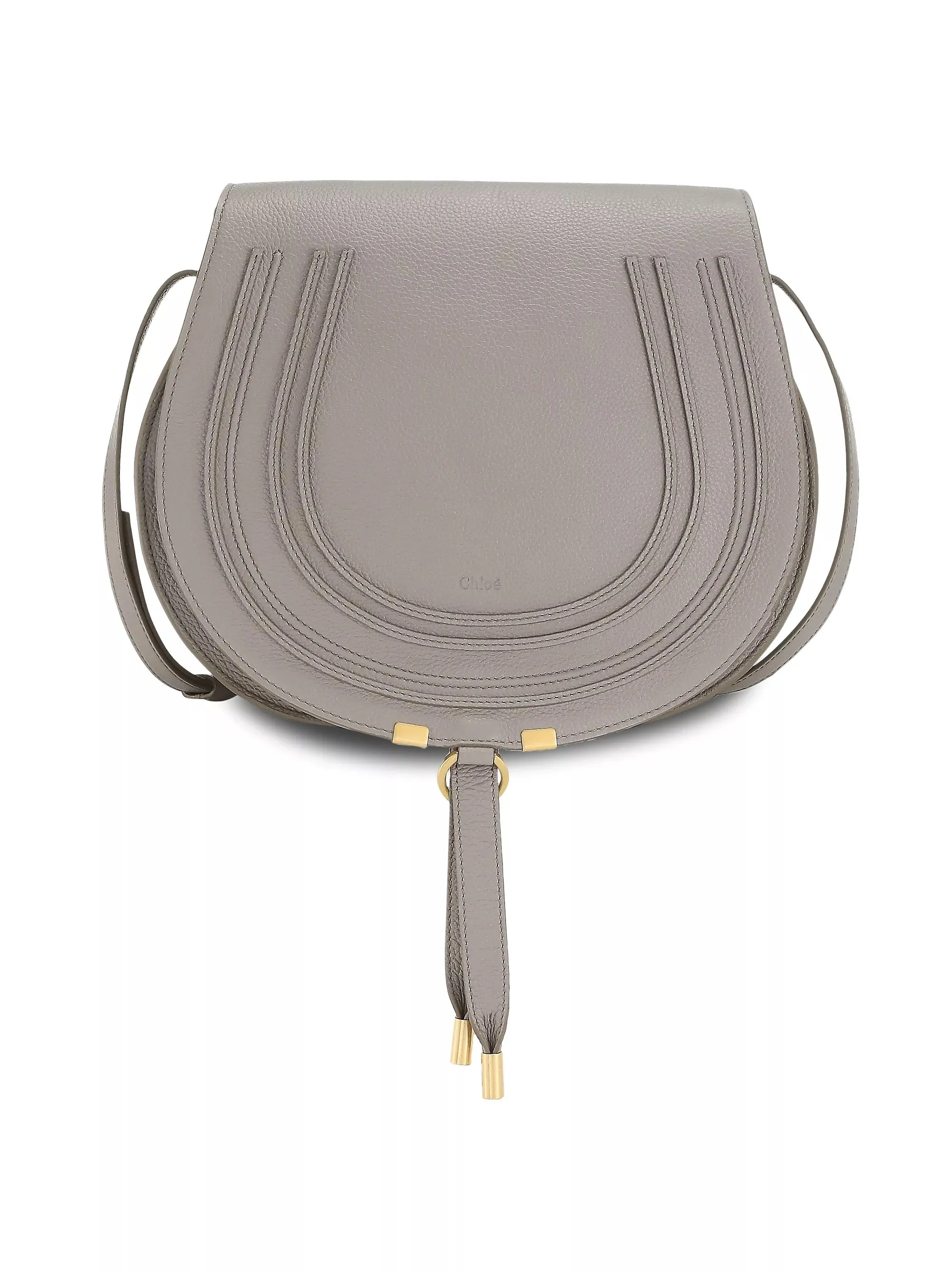 CHLOÉ  MARCIE MEDIUM CALFSKIN LEATHER SADDLE BAG