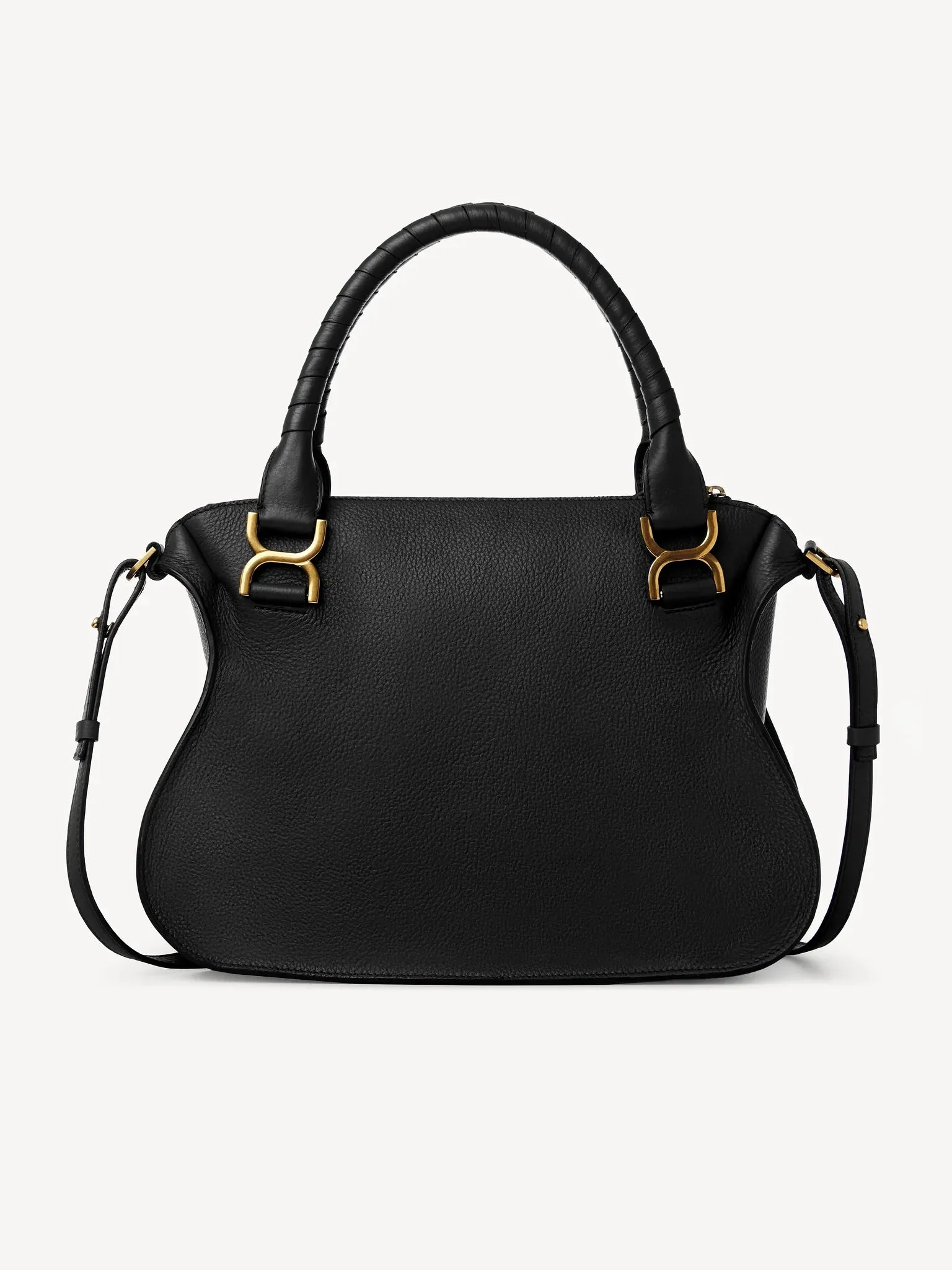 CHLOÉ MEDIUM MARCIE GRAINED CALFSKIN LEATHER BAG