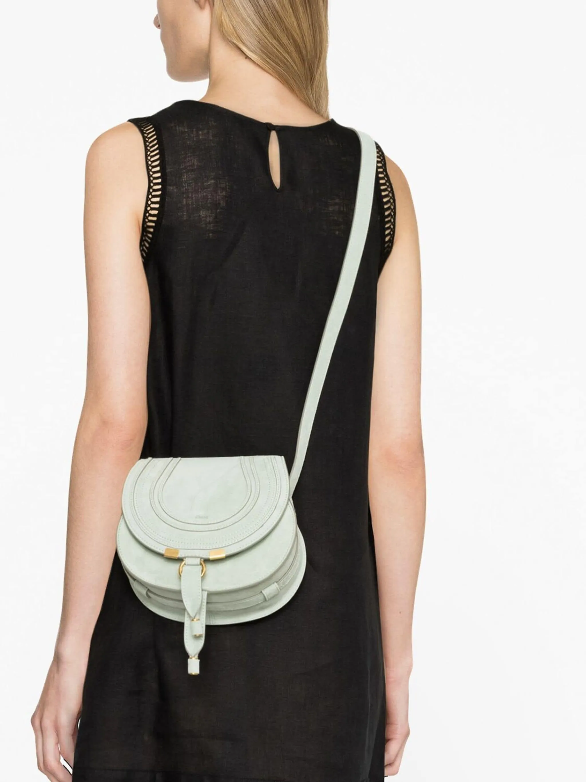 CHLOÉ SMALL MARCIE SUEDE CROSSBODY BAG