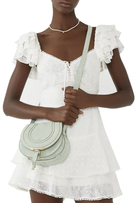 CHLOÉ SMALL MARCIE SUEDE CROSSBODY BAG