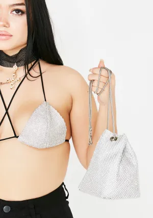 Chrome Bling Empress Bucket Bag