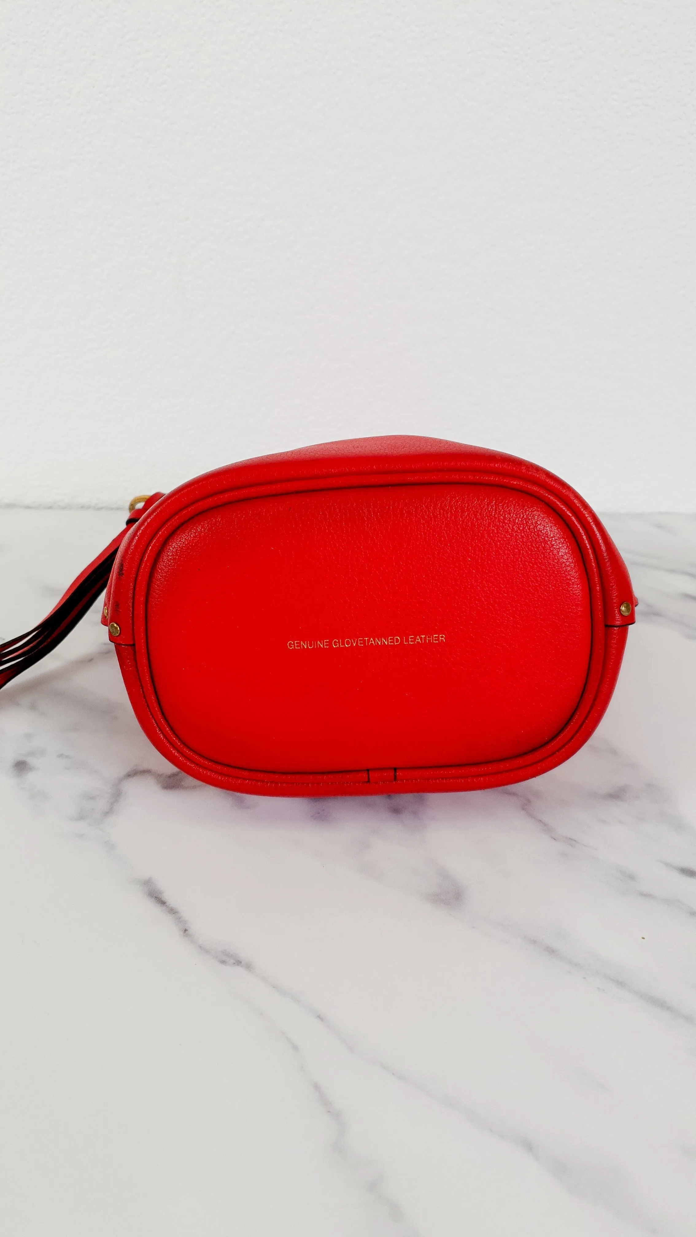 Coach 1941 Mini Duffle 12 Bag in Red smooth Glovetanned Leather with Zip Top & Border Rivets- Crossbody bag - Coach 32880