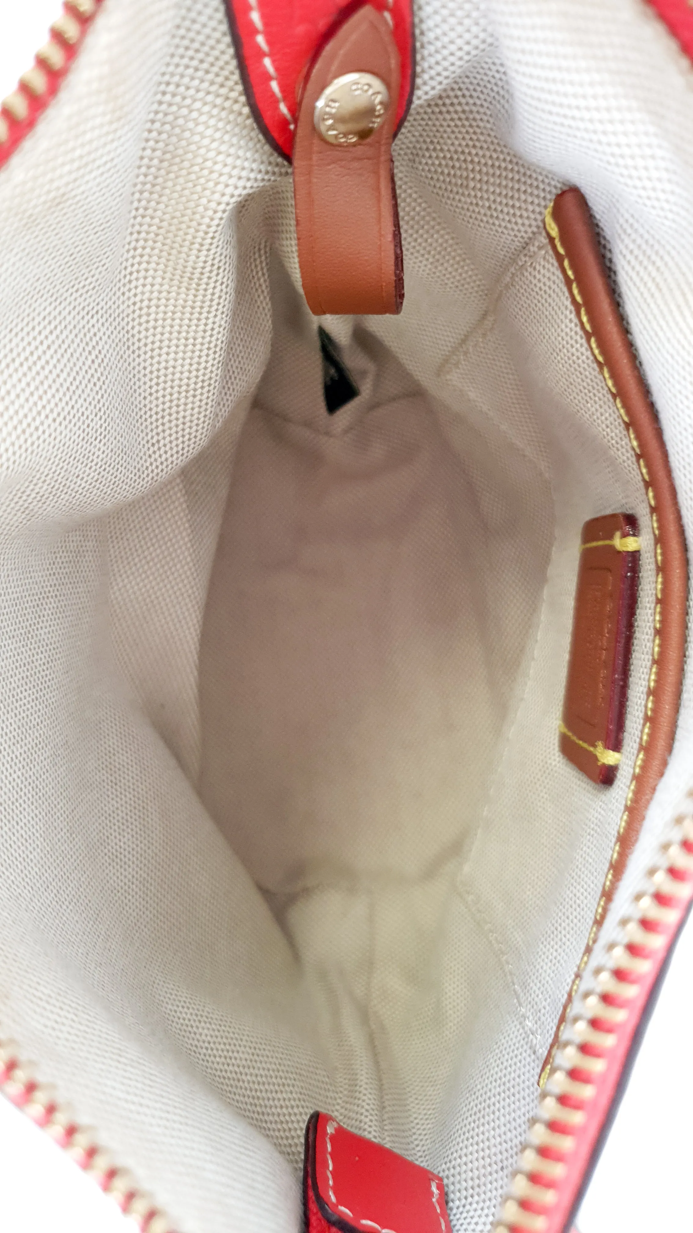 Coach 1941 Mini Duffle 12 Bag in Red smooth Glovetanned Leather with Zip Top & Border Rivets- Crossbody bag - Coach 32880