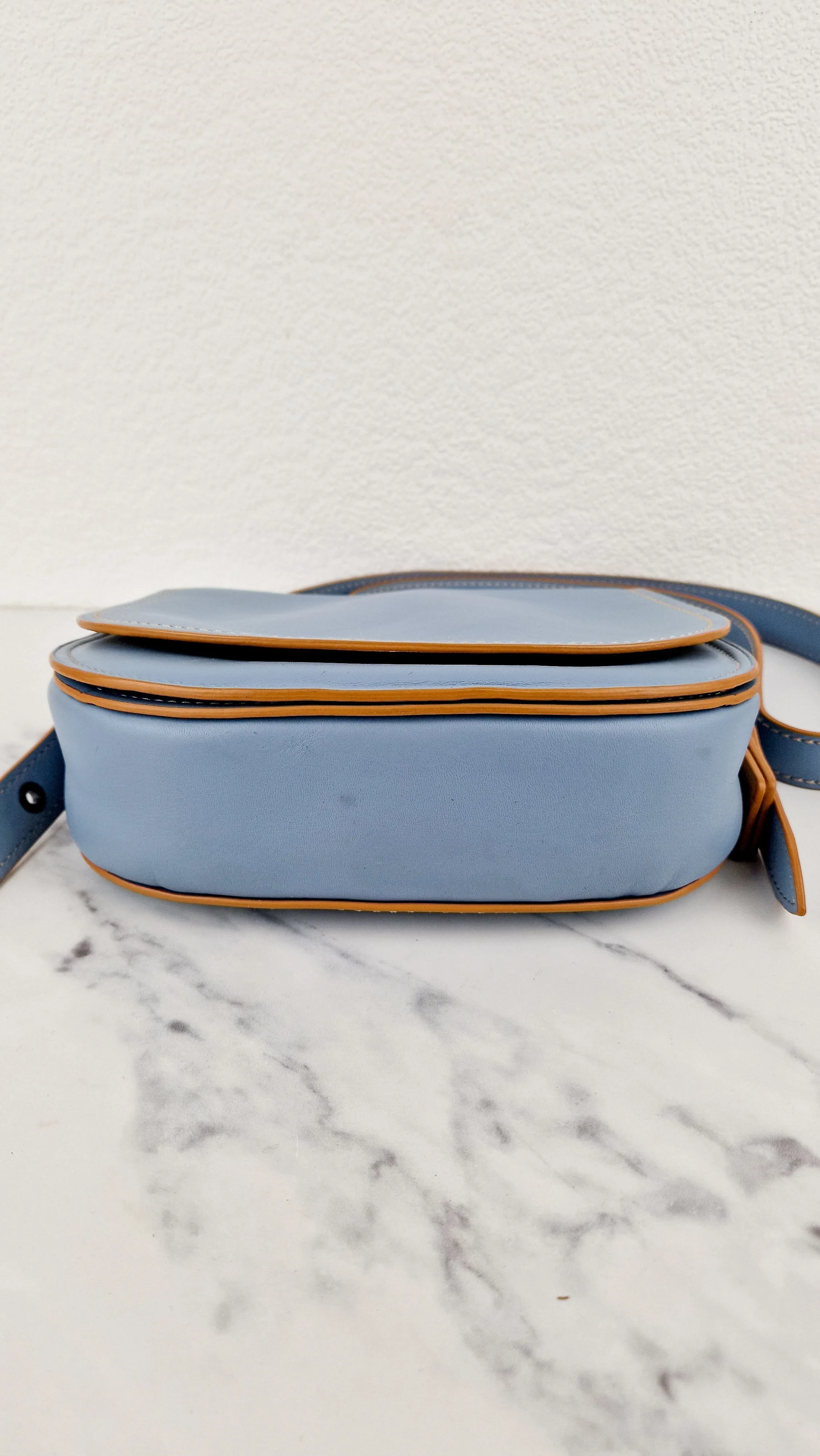 Coach 1941 Saddle 23 Bag in Cornflower Blue Smooth Leather - 75th Anniversary Limited Edition - Coach 37875