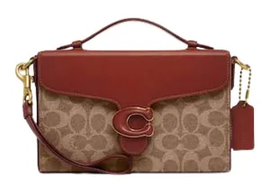 Coach Bag In Signature Canvas Tabby Box Brass/Tan/Rust
