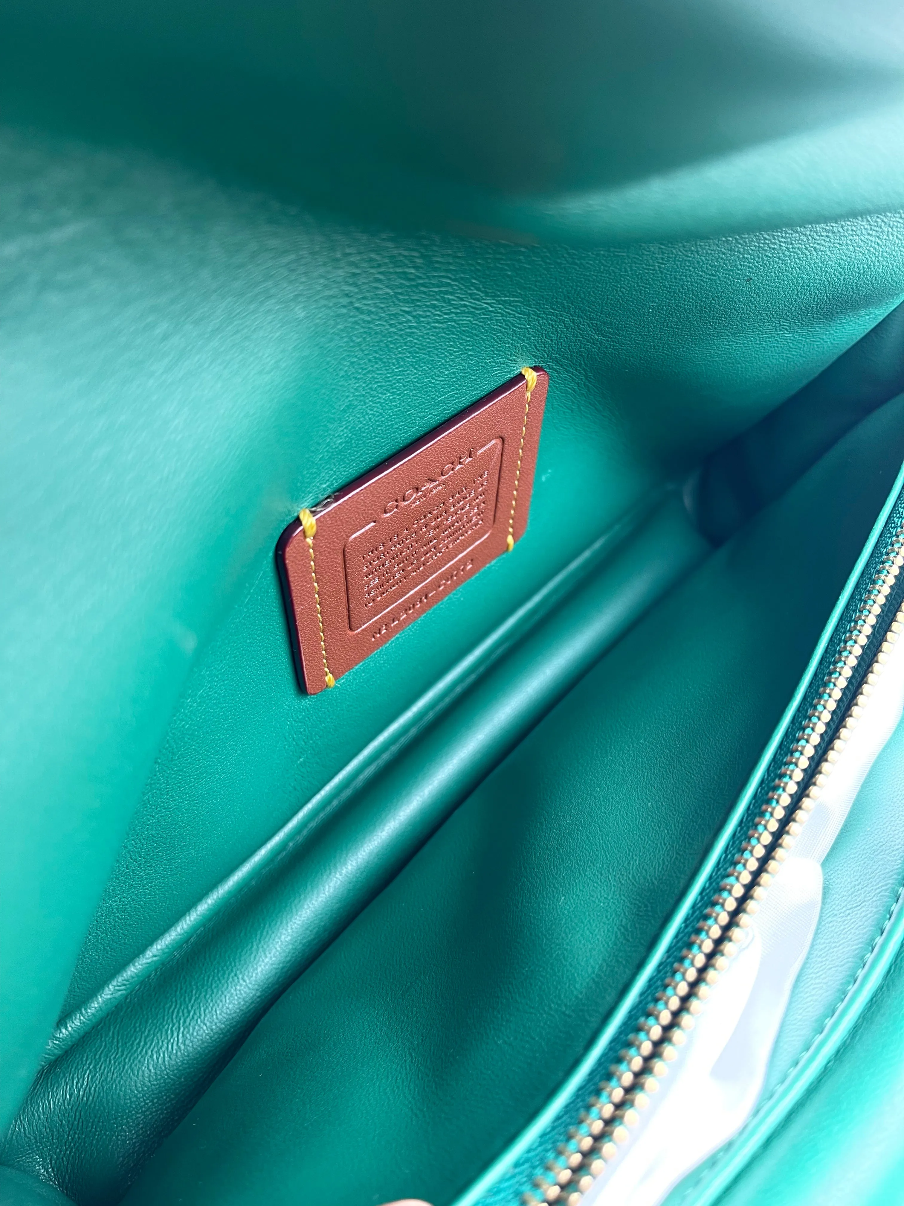 Coach Green Quilted Leather " Pillow Tabby" 26 Shoulder Bag