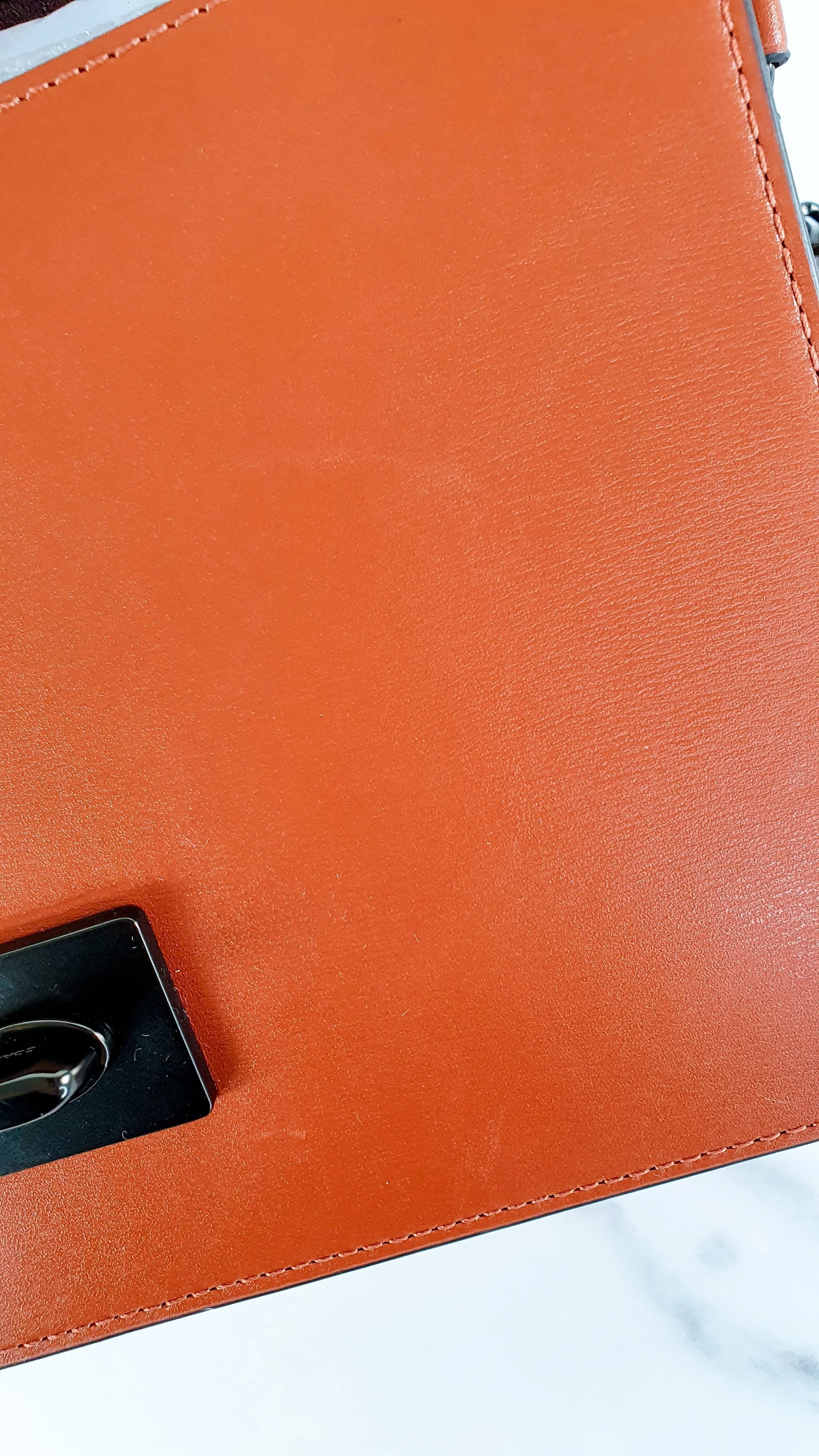 Coach Hutton Crossbody Shoulder Bag in Clay Brown - Cognac Leather Quilted Flap Bag - Coach 89066