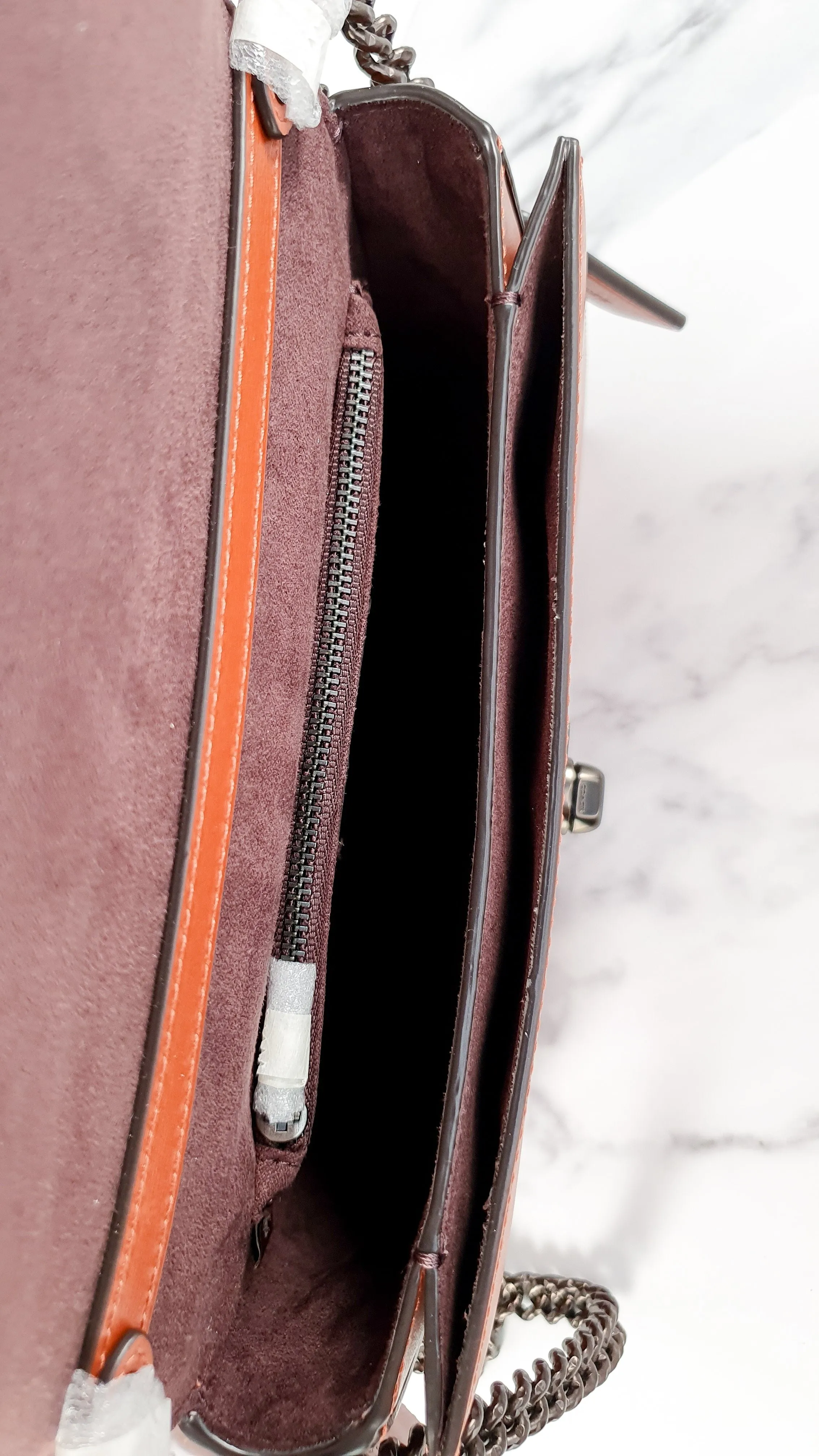 Coach Hutton Crossbody Shoulder Bag in Clay Brown - Cognac Leather Quilted Flap Bag - Coach 89066