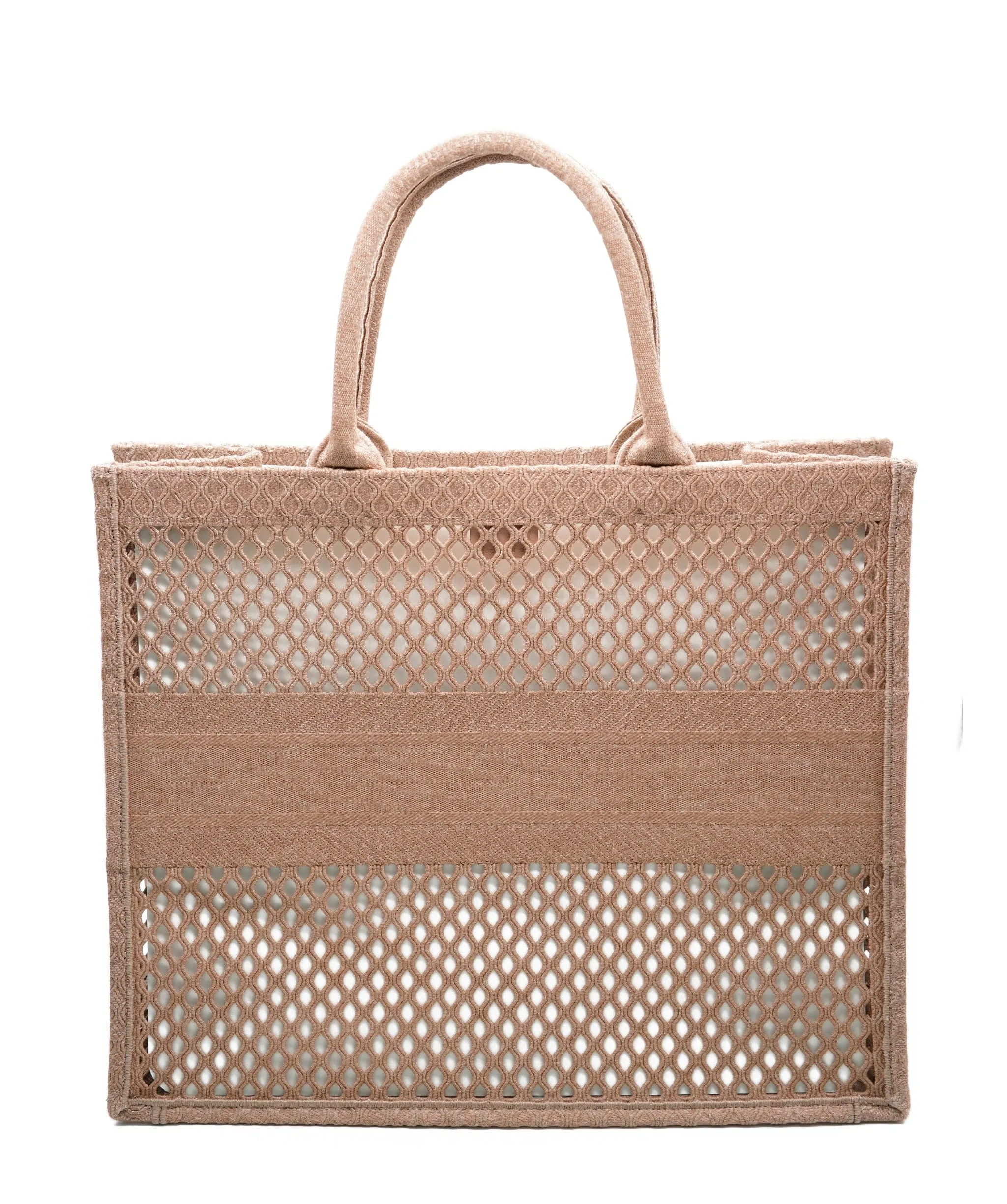Dior beige mesh book tote ASL6446