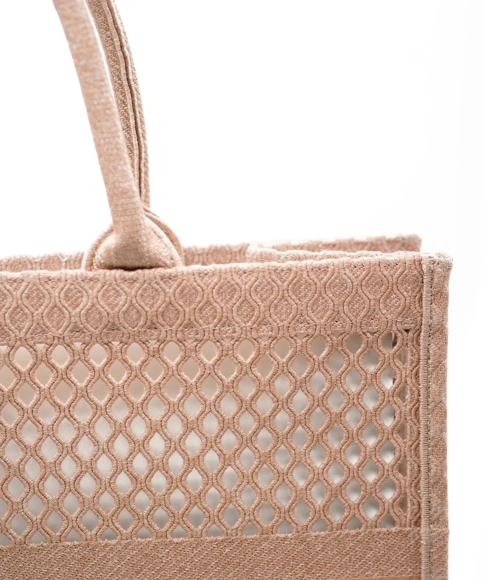Dior beige mesh book tote ASL6446