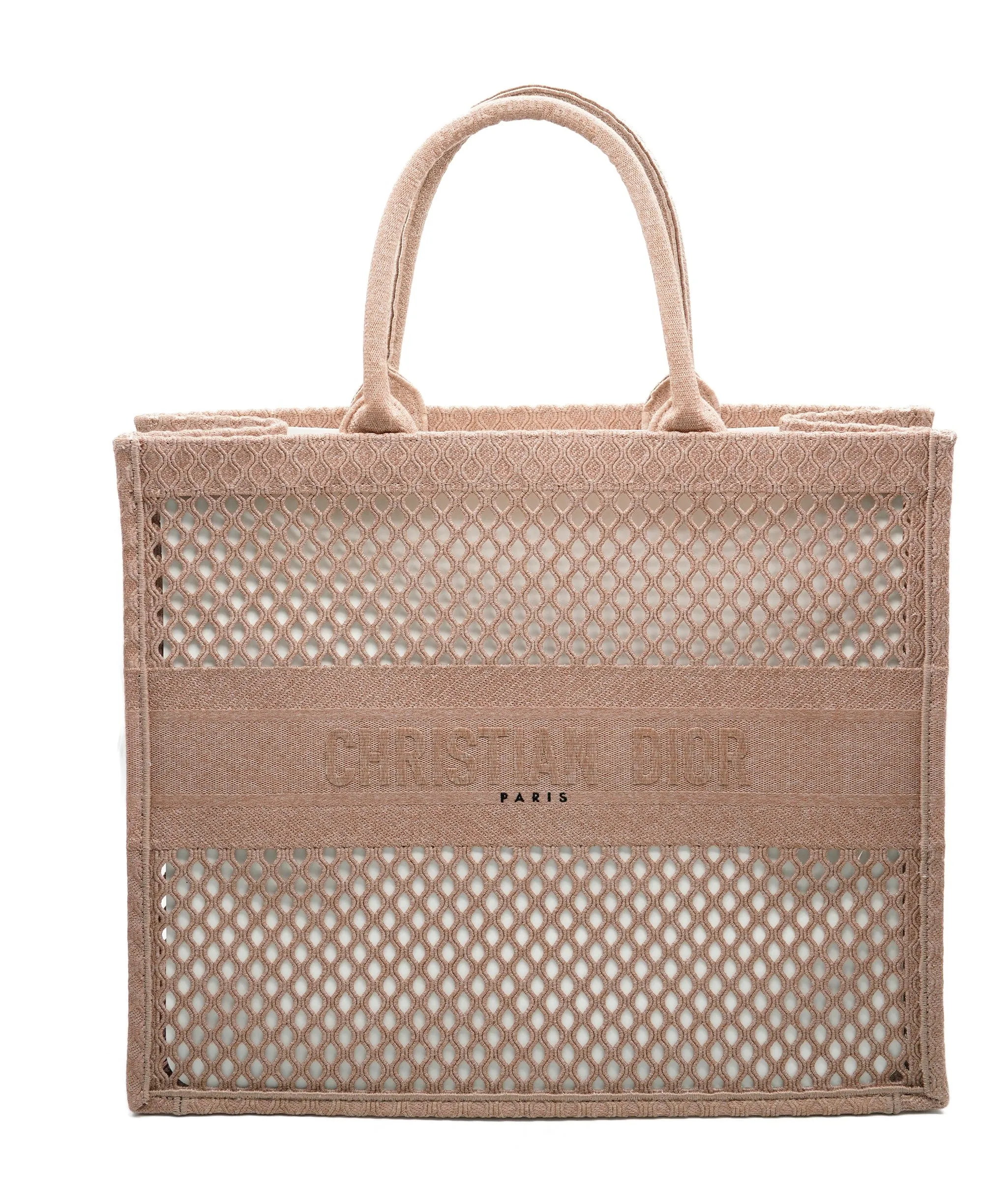 Dior beige mesh book tote ASL6446