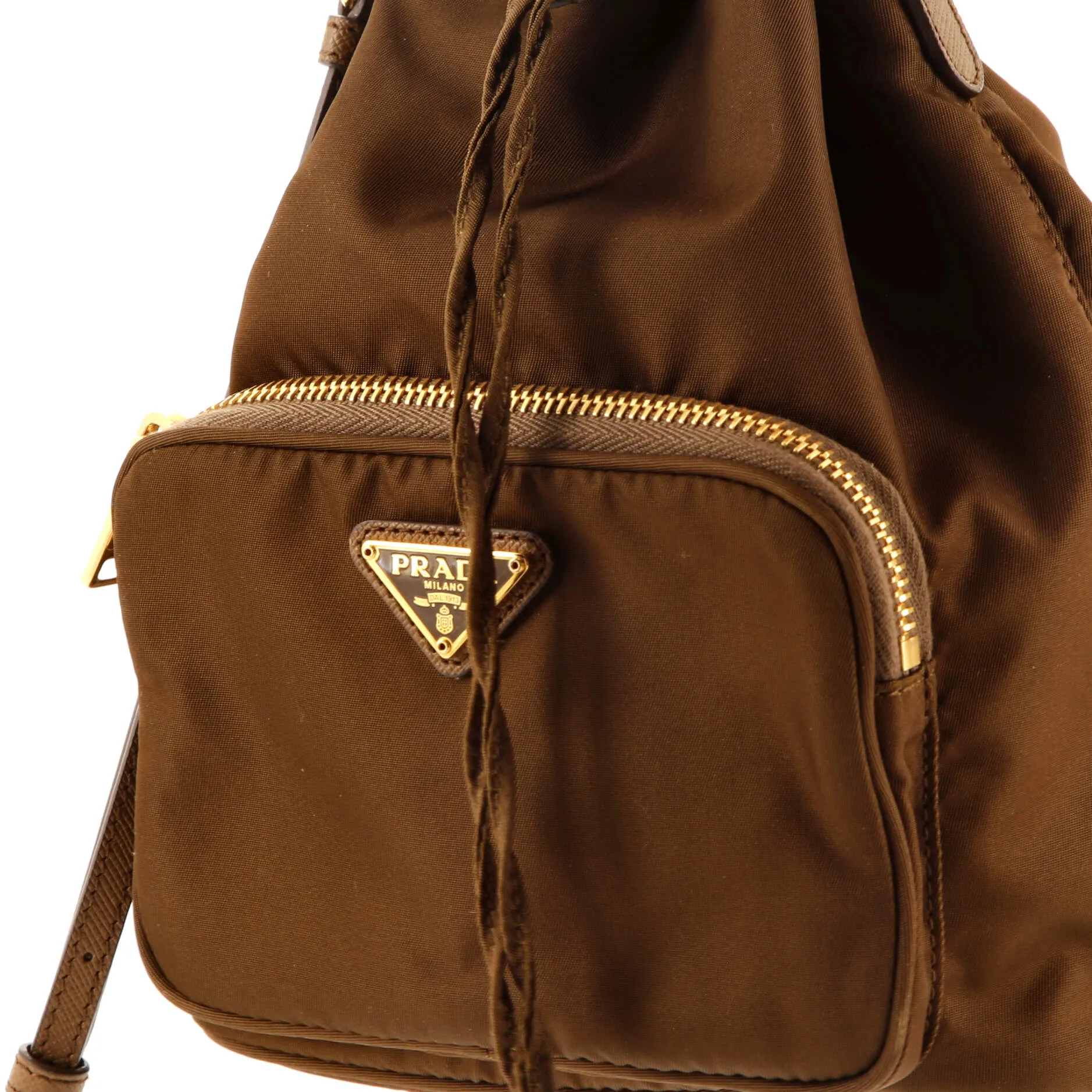 Drawstring Bucket Bag Tessuto Small