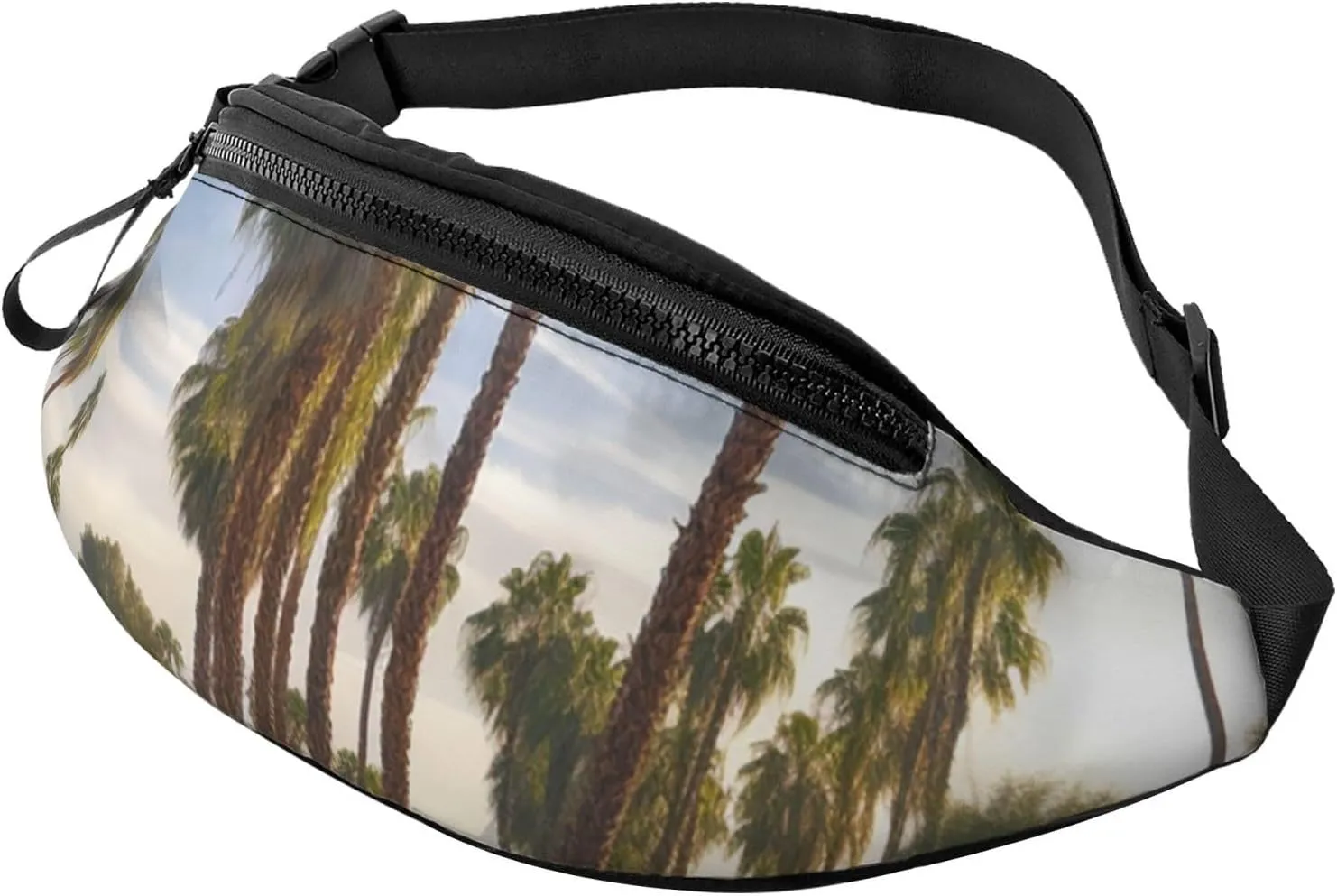 Fanny Pack Waist Bag Pack Adjustable Hip Bum Bag Palm Tree Golf Course Crossbody Bags Belt Bag for Men Women