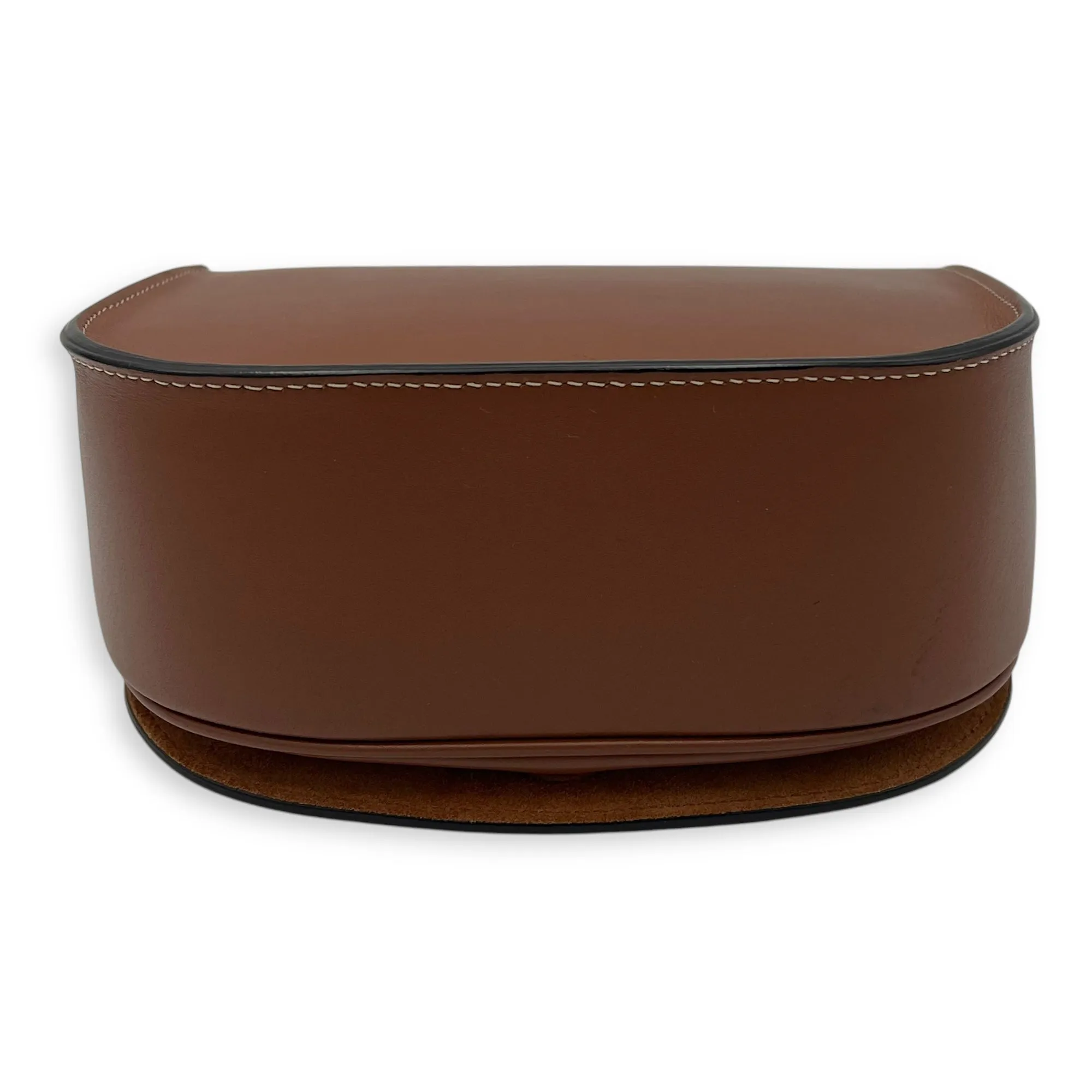 Folco Triomphe Brown Crossbody Bag in Calfskin, Gold hardware