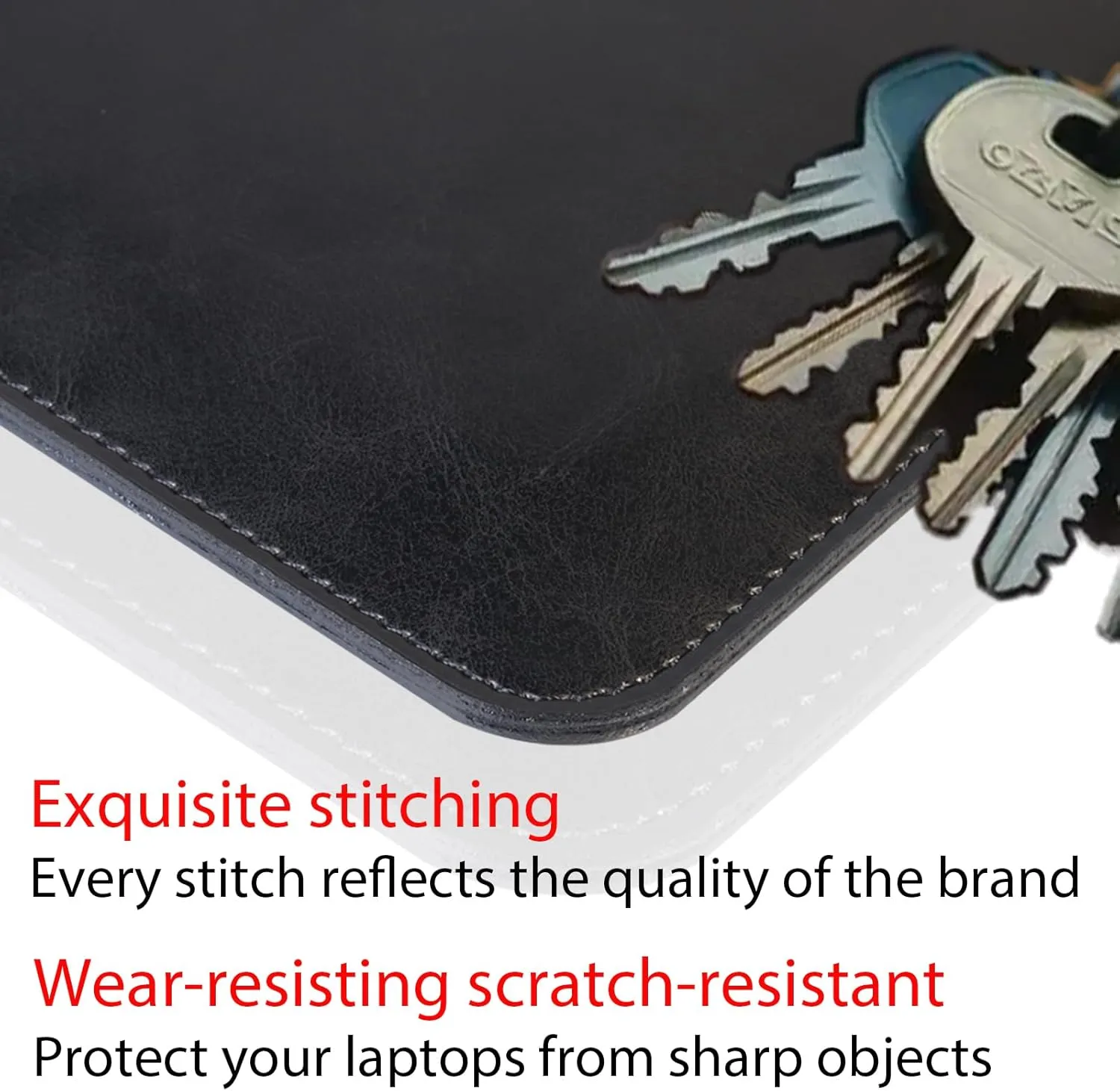 Genuine Leather Laptop Sleeve for 13 Inch MacBook Air M3 2024 M2 2022 M1 2020,Leather Vertical Laptop Case for MacBook Pro M2 2022 M1 2020-2016,Laptop Cover for 13-13.3 Inch Notebook,Black