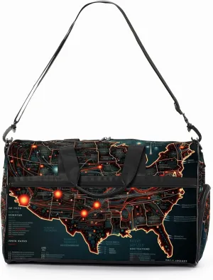 Gym Bag for Women Men, Yoga Bag with Shoe Pocket, Travel Duffel Tote Bag for Plane, Workout, Swimming, Weekend Overnight Bag Carry on Bag Hospital Holdalls, America Map - 42