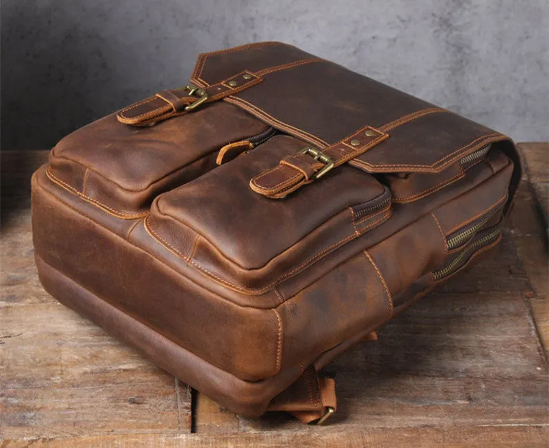 Handmade Full Grain Leather Backpack