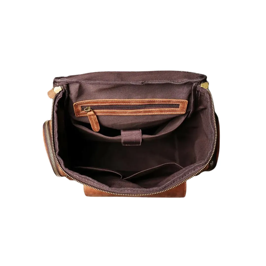 Handmade Vintage Men Large Leather Backpack, Travel Backpack