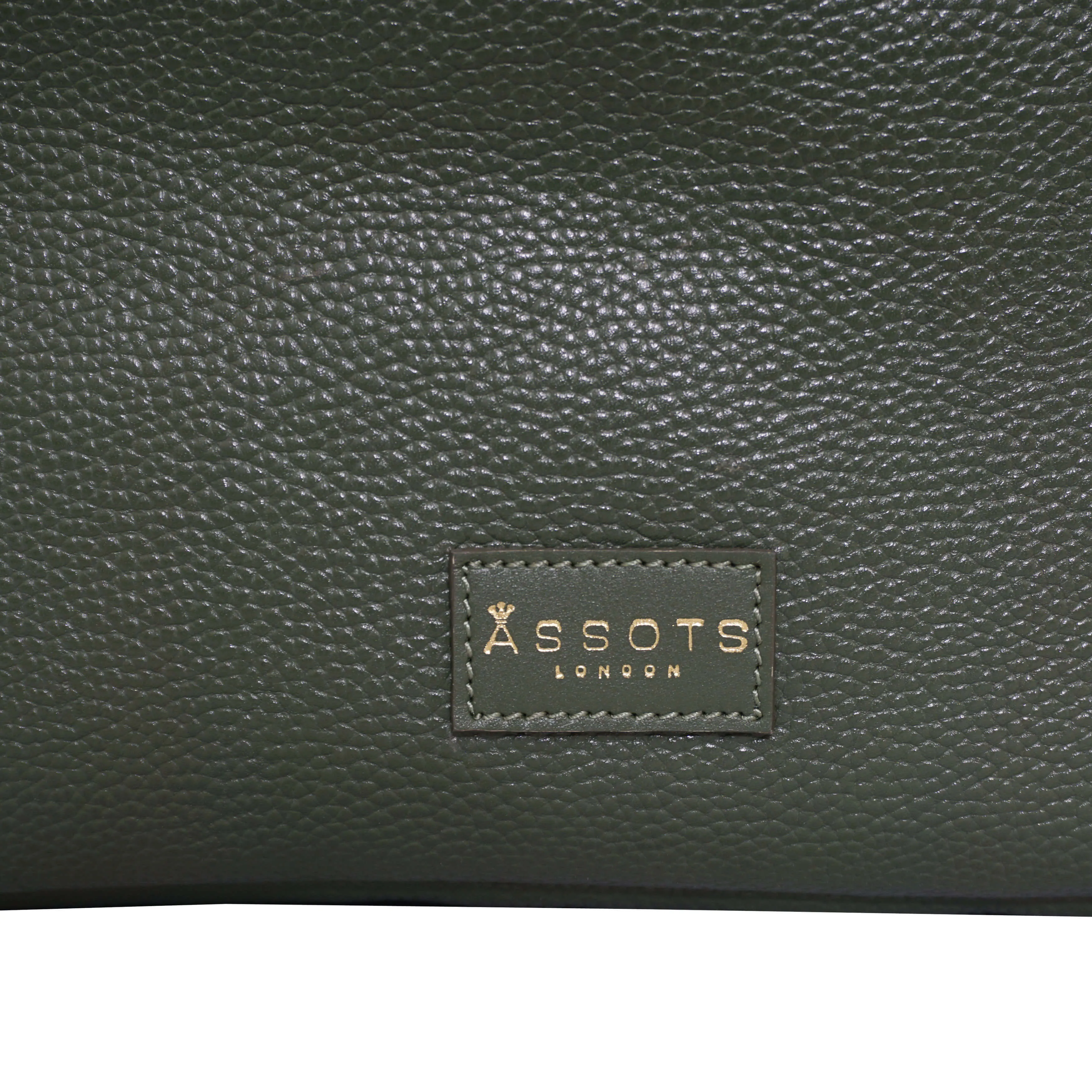 'Harriet' Olive Green Pebble Grain Real Leather Slouchy Hobo Bag