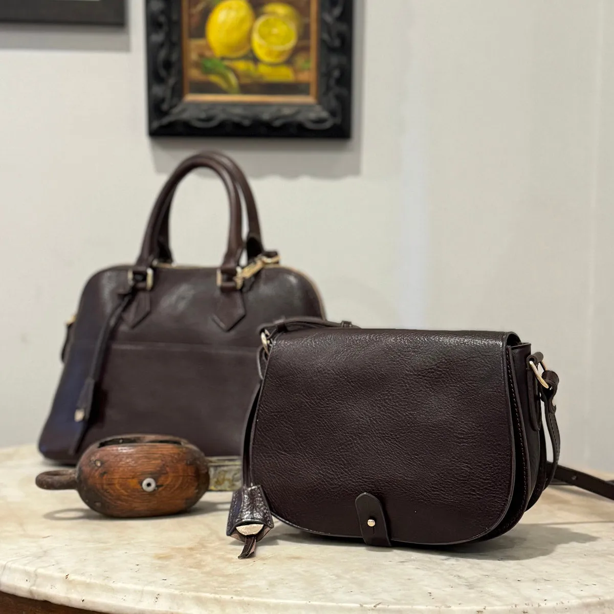 Hunt "Isabella" Crossbody Bag - Brown