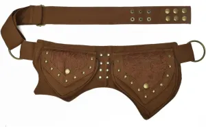 KPYWZER Cotton Fanny Pack for Women Bum Waist Bag Renaissance Faire Festival Lace Hip Belt Money Bag Womens Travel Outdoors Sports Workout Travelling Brown