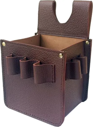Leather Shell Pouch, Compact Small Shells Pouch 0.22 12GA, 20GA and More for Shooting and Hunting Game