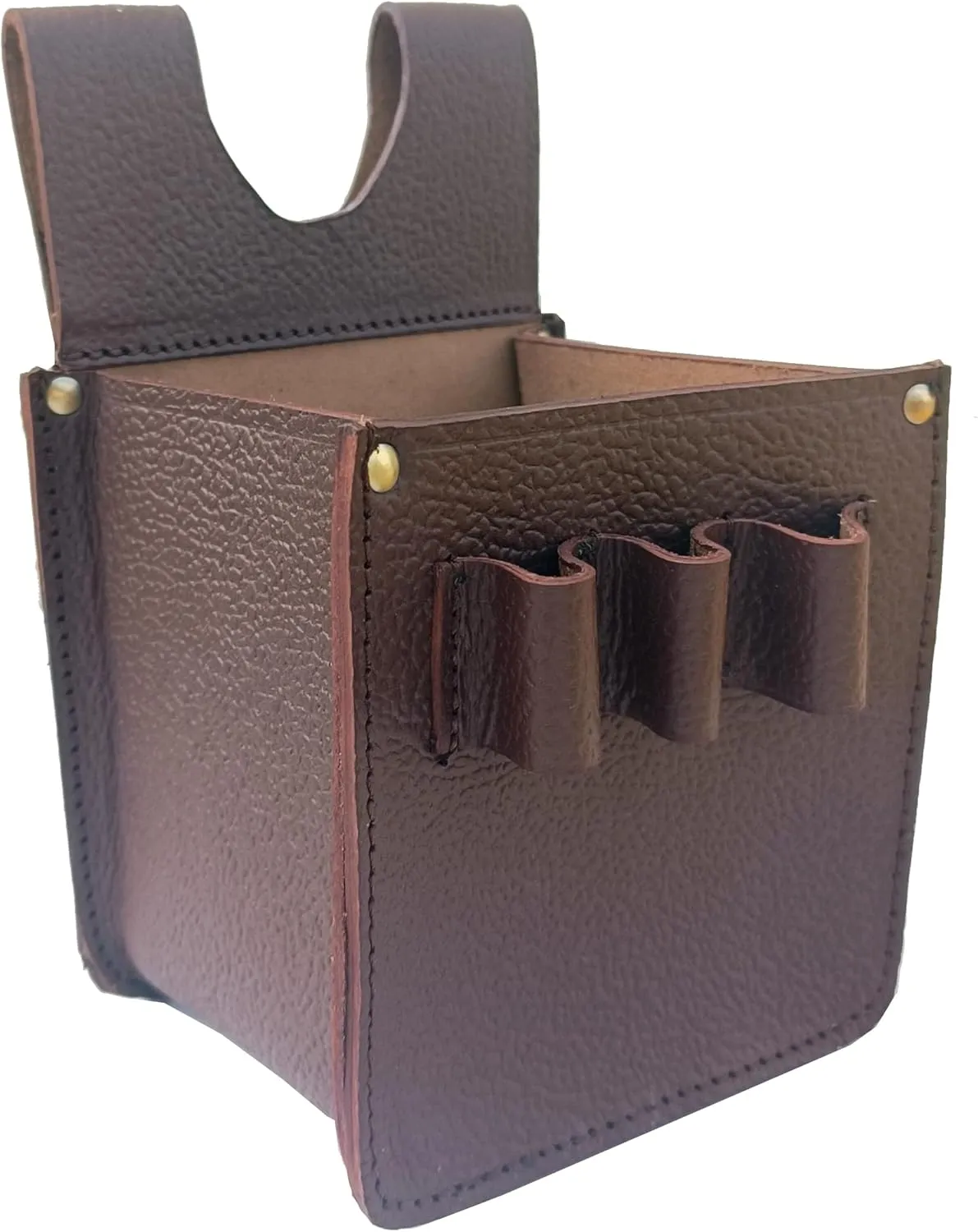 Leather Shell Pouch, Compact Small Shells Pouch 0.22 12GA, 20GA and More for Shooting and Hunting Game