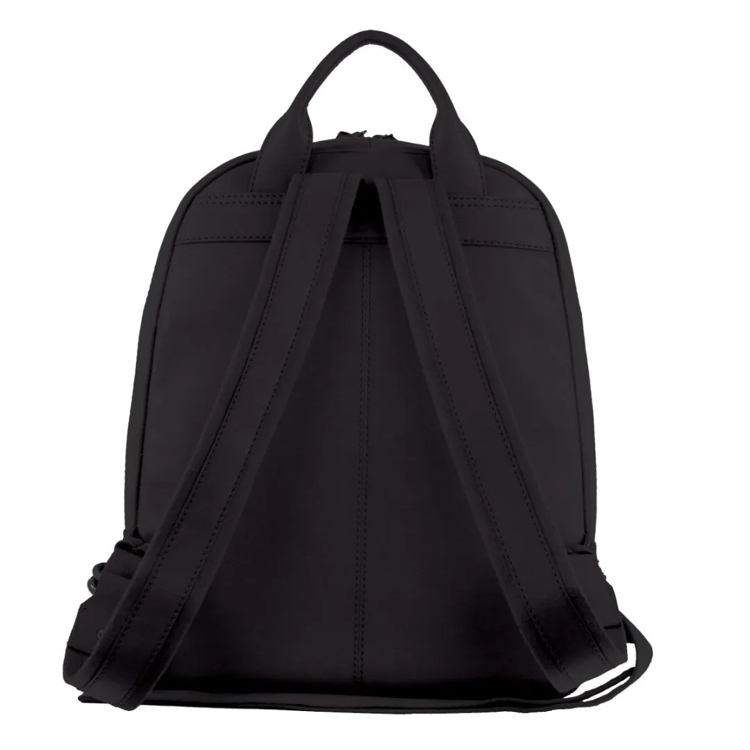 Leather Travel/Computer Backpack - Black