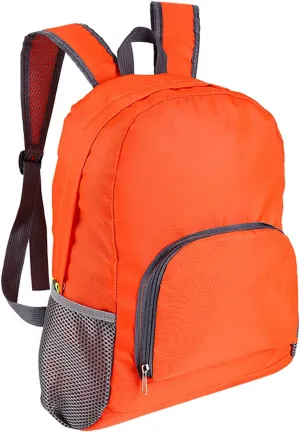 Leisure Large Capacity Outdoor Lightweight Water Proof Foldable Backpack Boy Kid School (Orange, One Size)