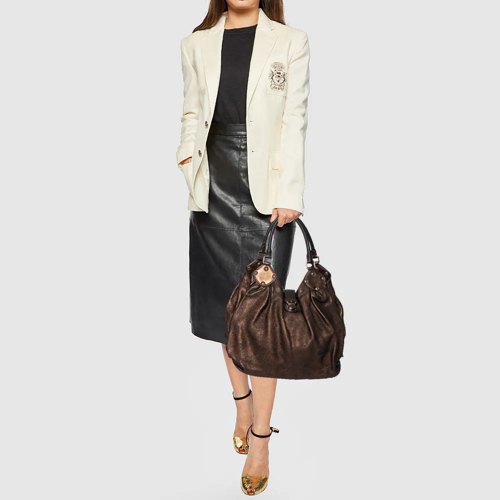Louis Vuitton Bronze Monogram Mahina Leather L Bag