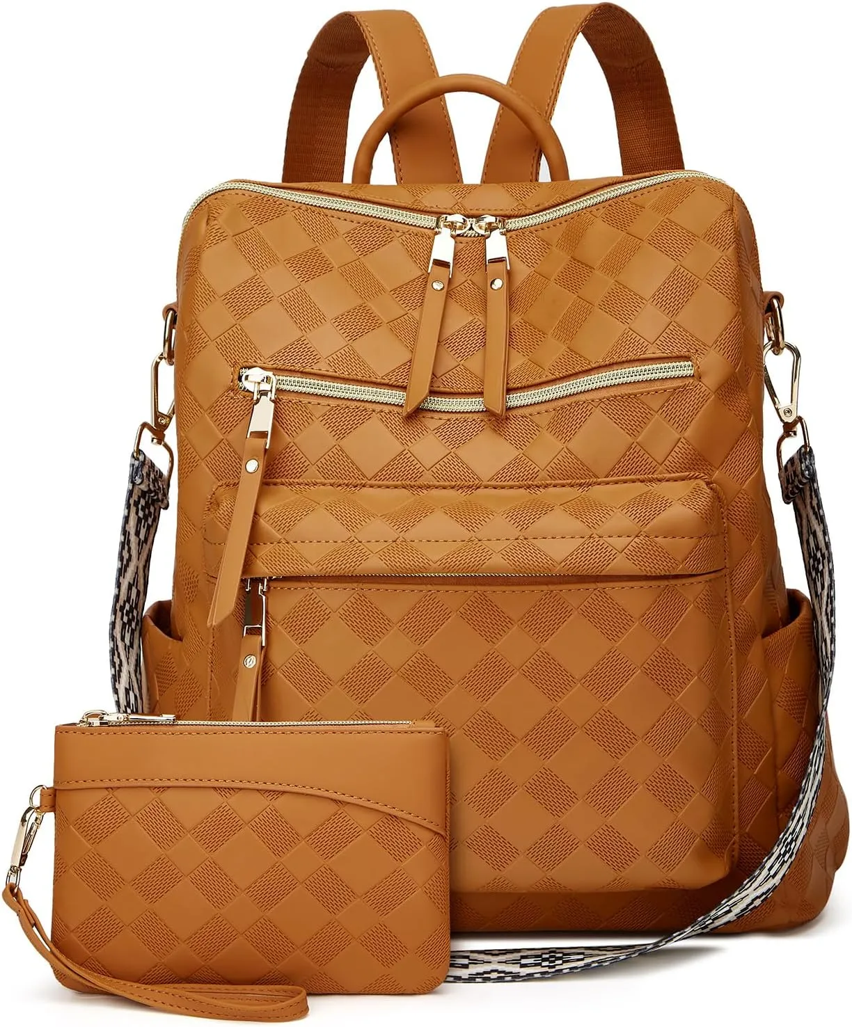 Makes Backpack Purse for Women PU Leather Travel Satchel Handbag Convertible Design Bag with Purse 2 Piece