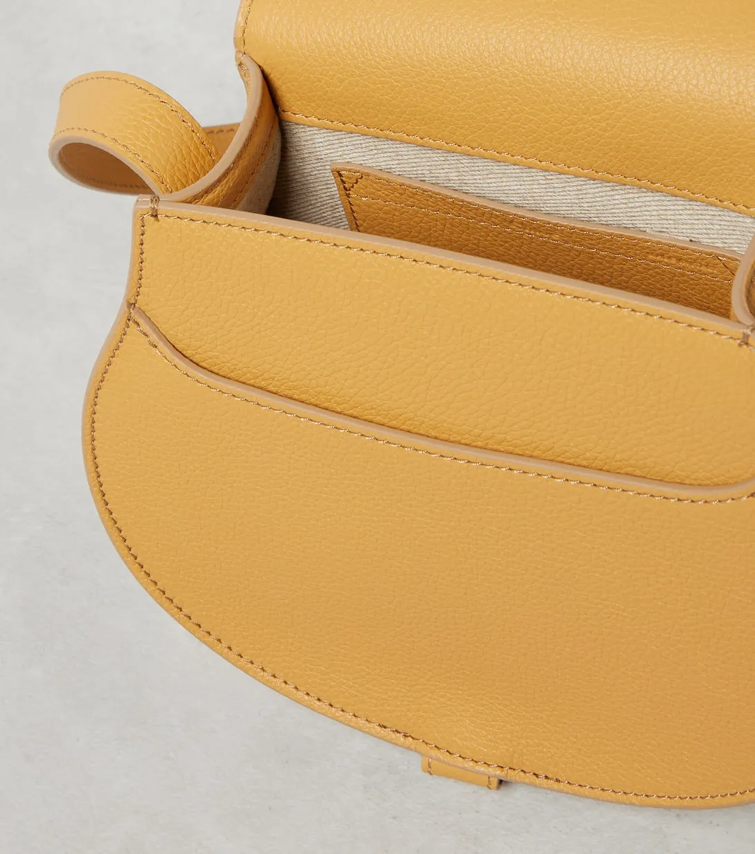 Marcie Chloé Mini Leather Shoulder Bag, Yellow